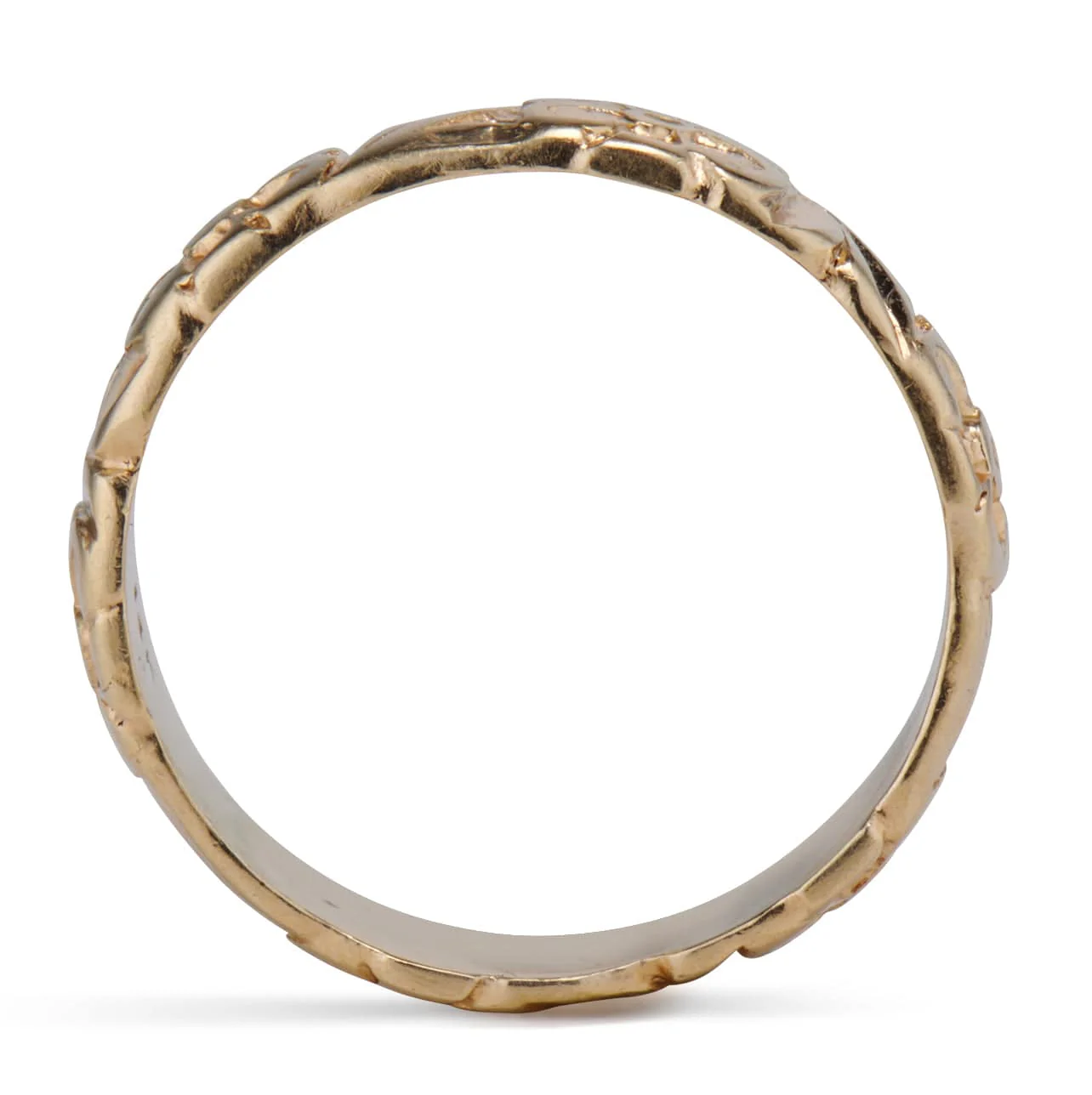 Art Deco Engraved Floral Motif Band - Image 2