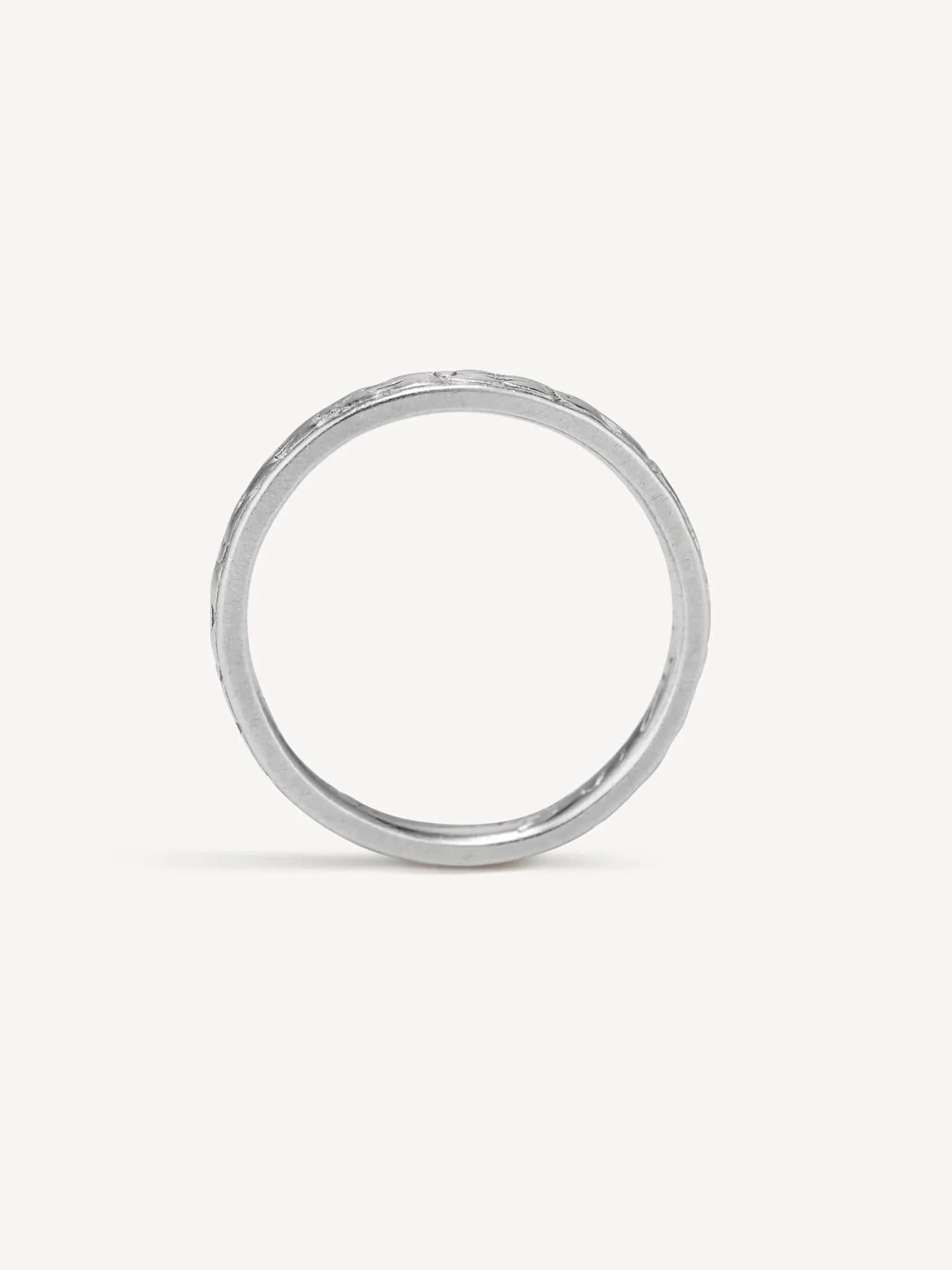 Art Deco Forget Me Not Wedding Band, New York Size 6 - Image 3