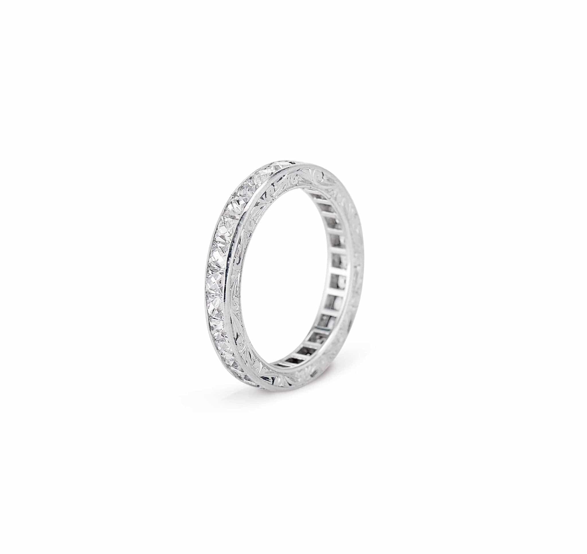 Art Deco 2.25 Carat French Cut Diamond Band - Image 2