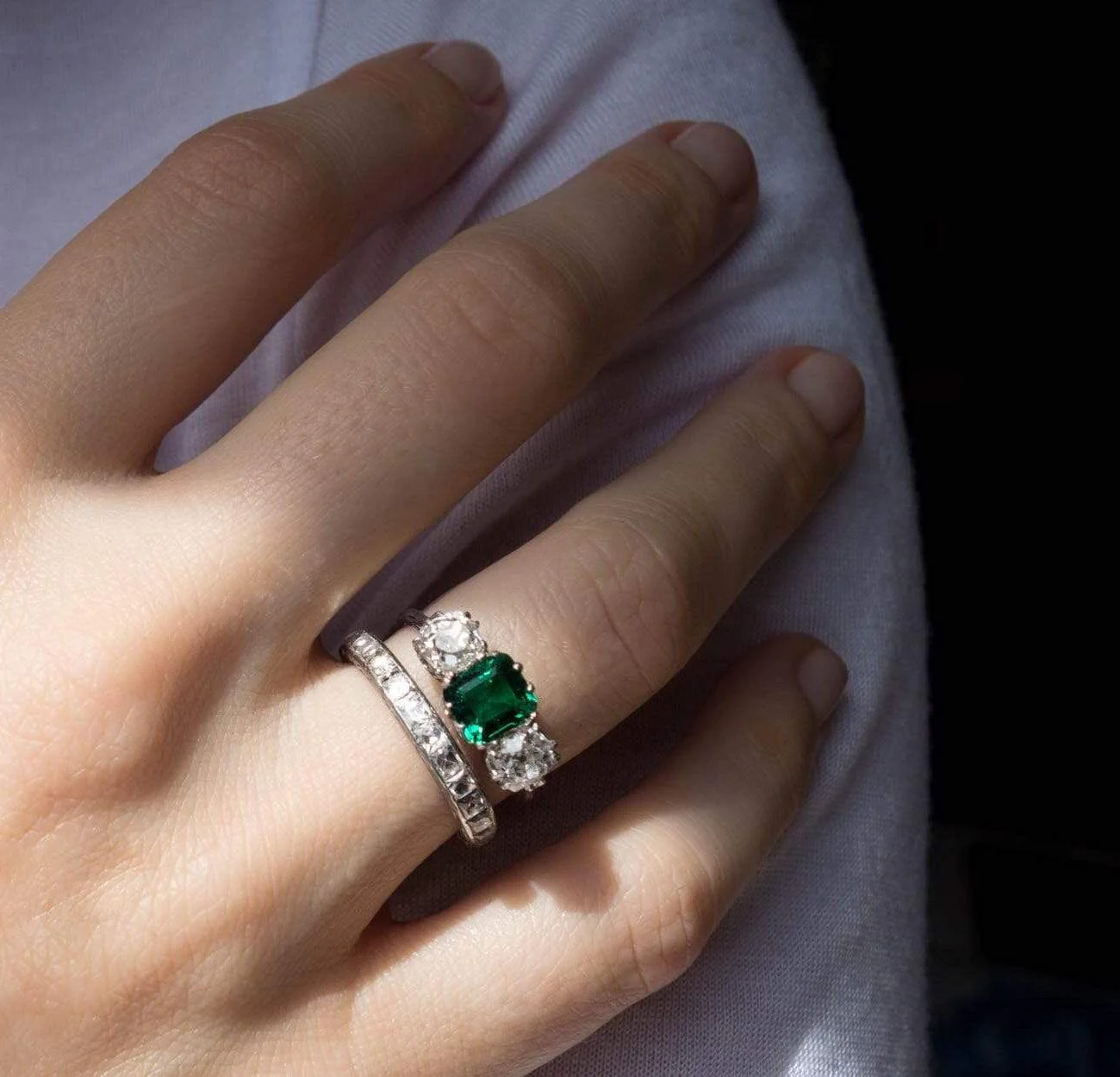 Art Deco French Cut Diamond Eternity Band - Image 3