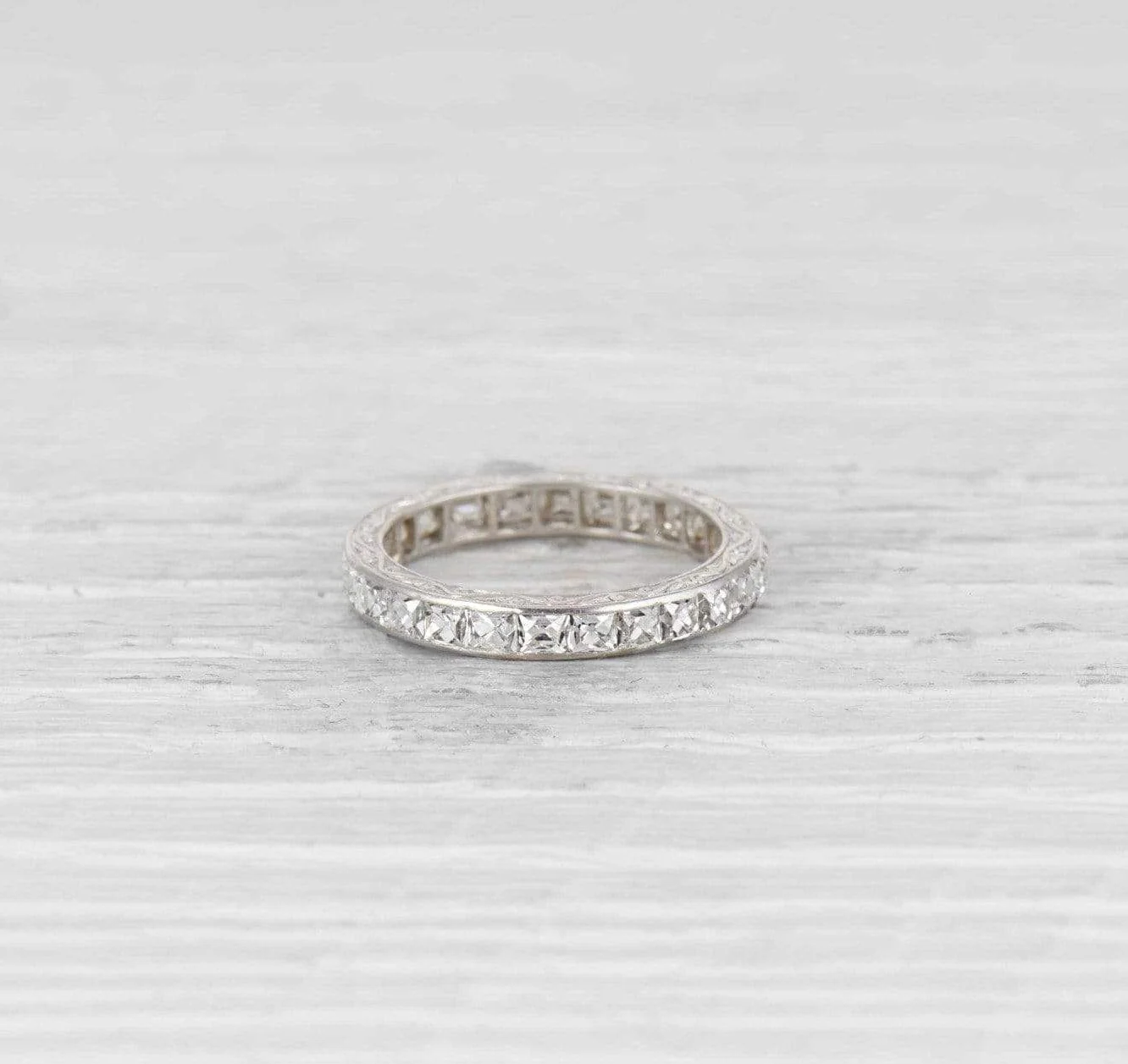 Art Deco French Cut Diamond Eternity Band - Image 4