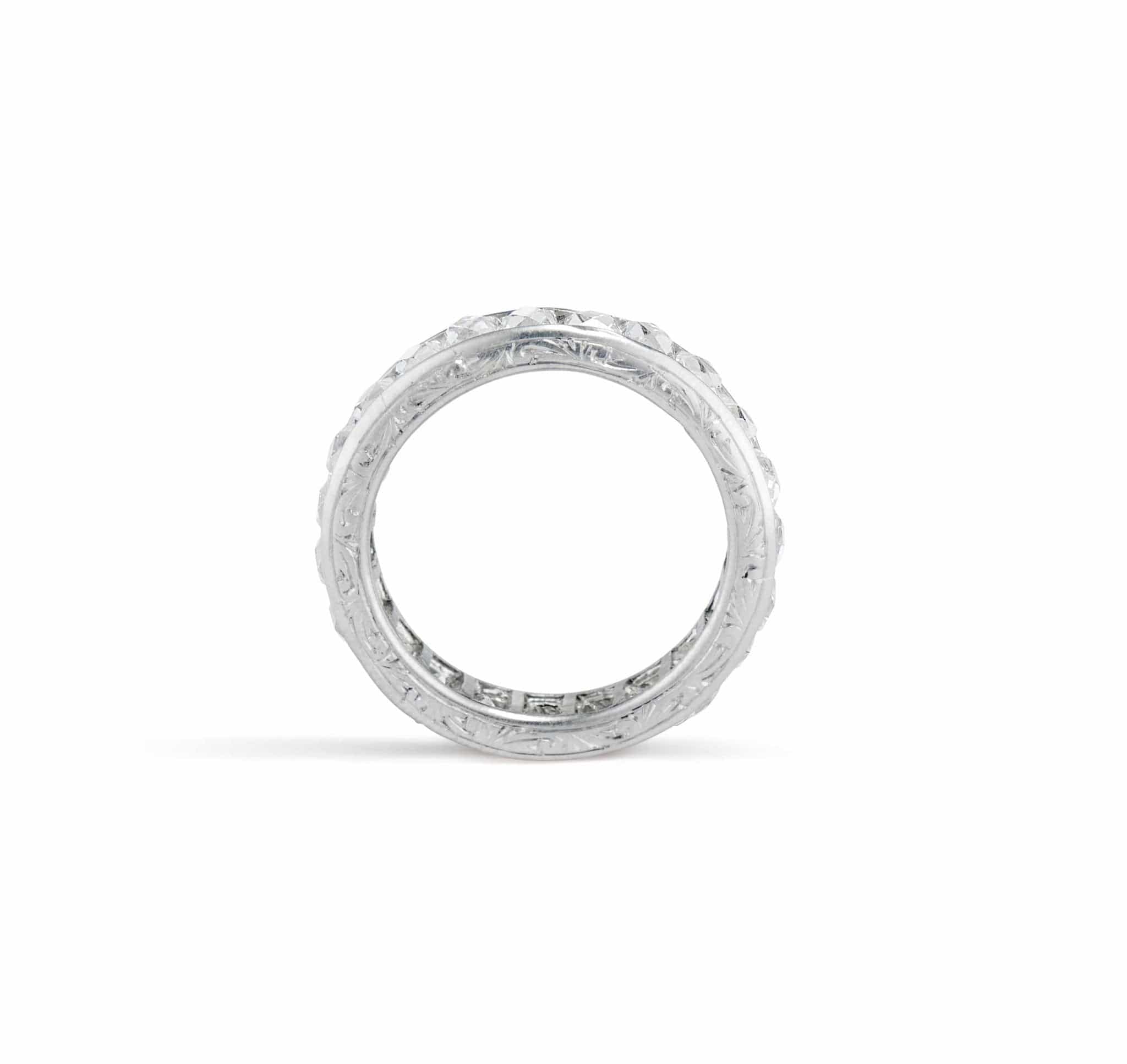 Art Deco 4.50 Carat French Cut Diamond Eternity Band - Image 2