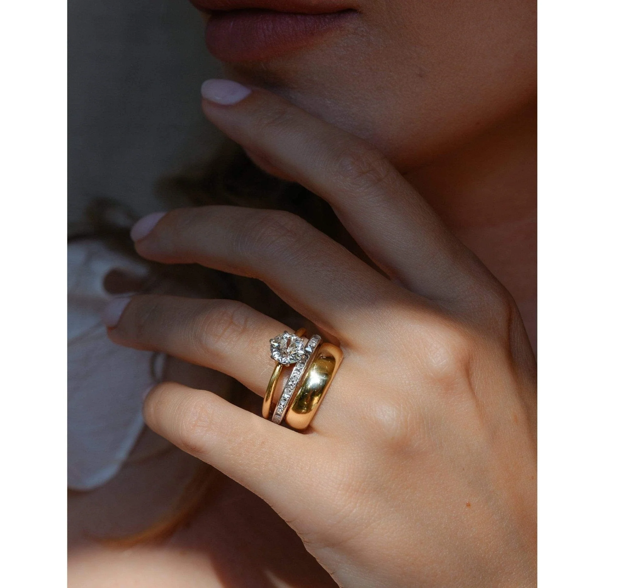 Art Deco 1.80 Carat French Cut Diamond Wedding Band - Image 4