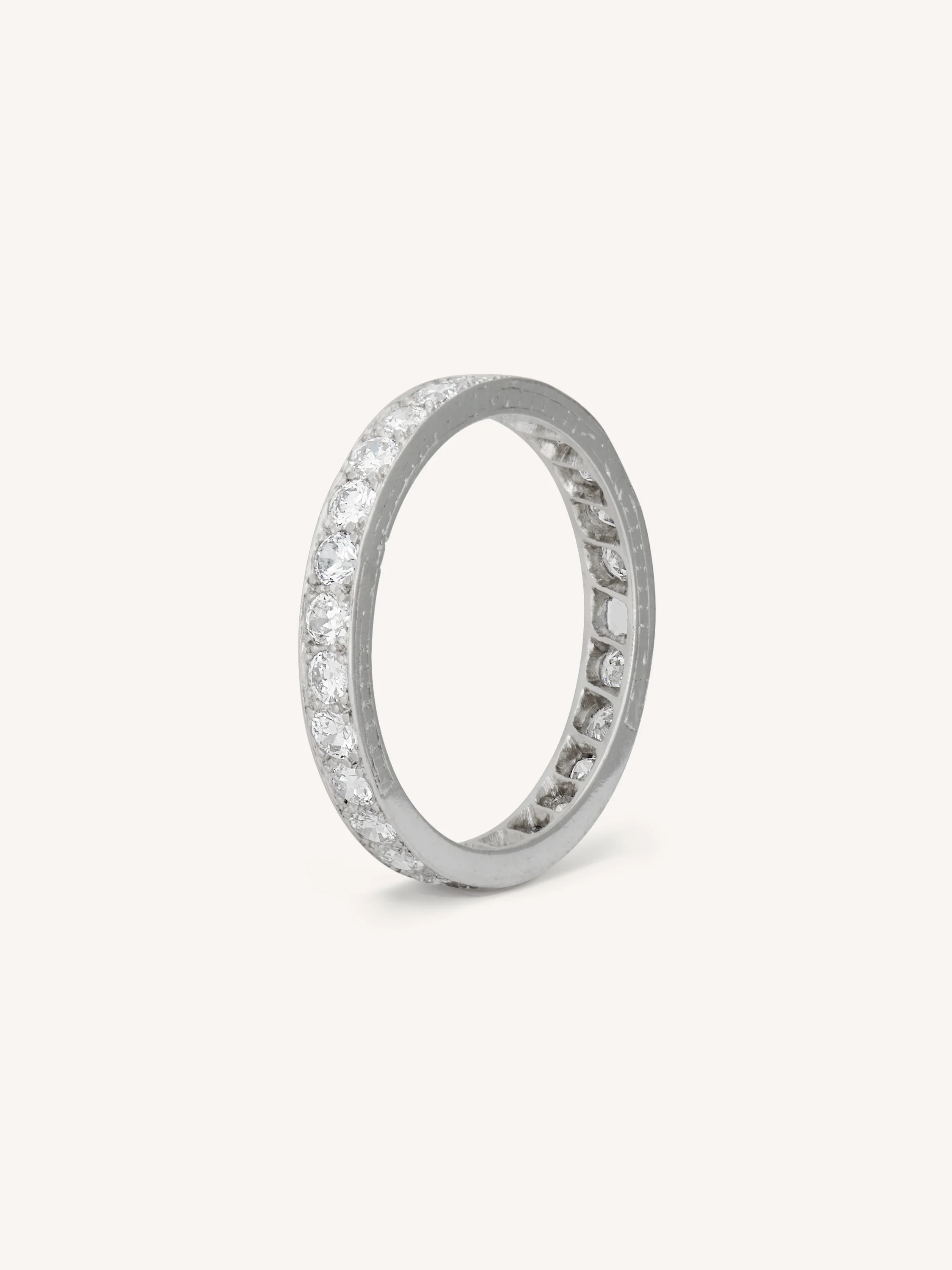 Art Deco 1.75 Carat Diamond Eterntiy Vintage Wedding Band - Size 7.5 - Image 3
