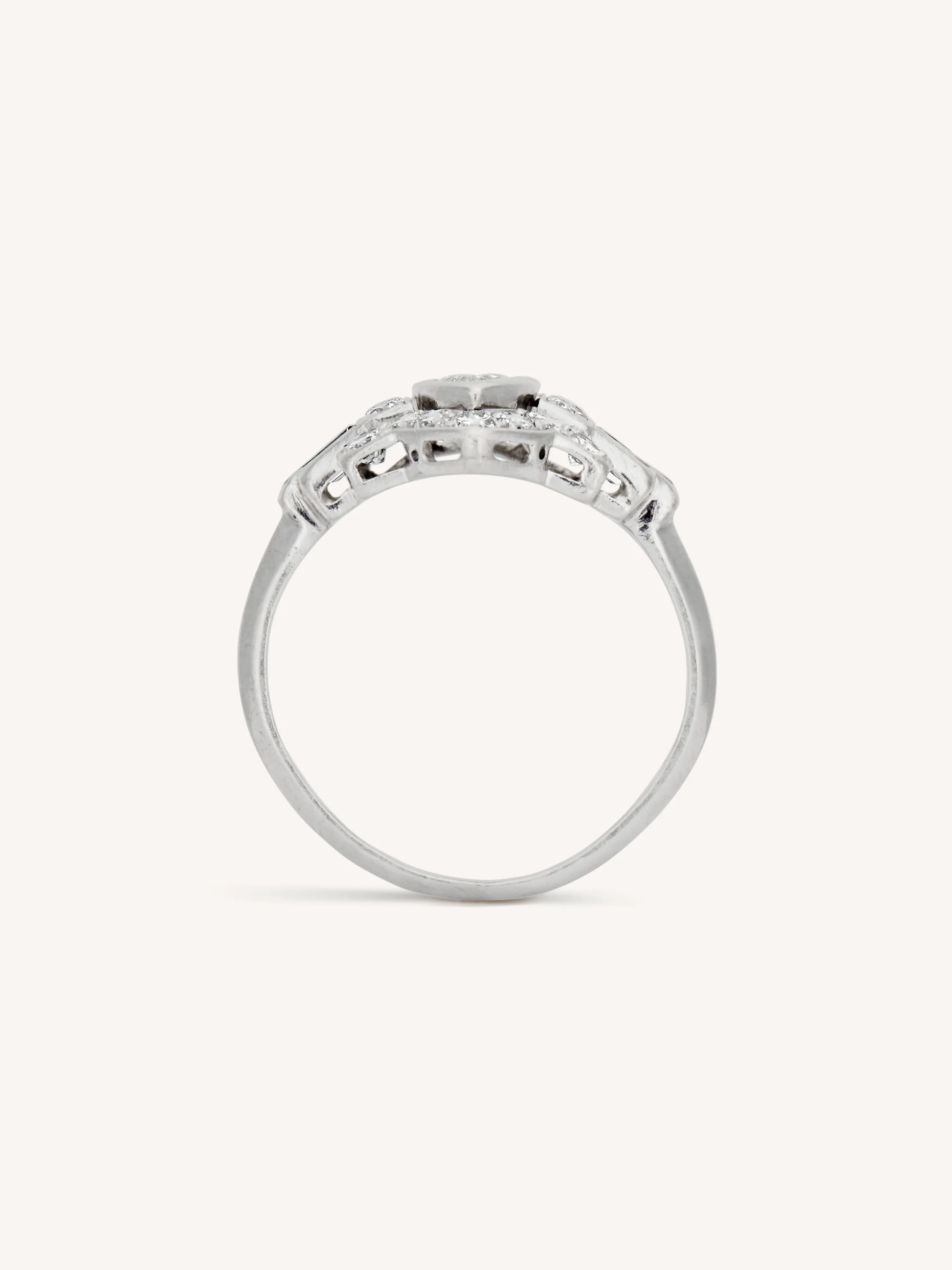 Art Deco Marquise Cut Diamond Vintage Engagement Ring - Image 6