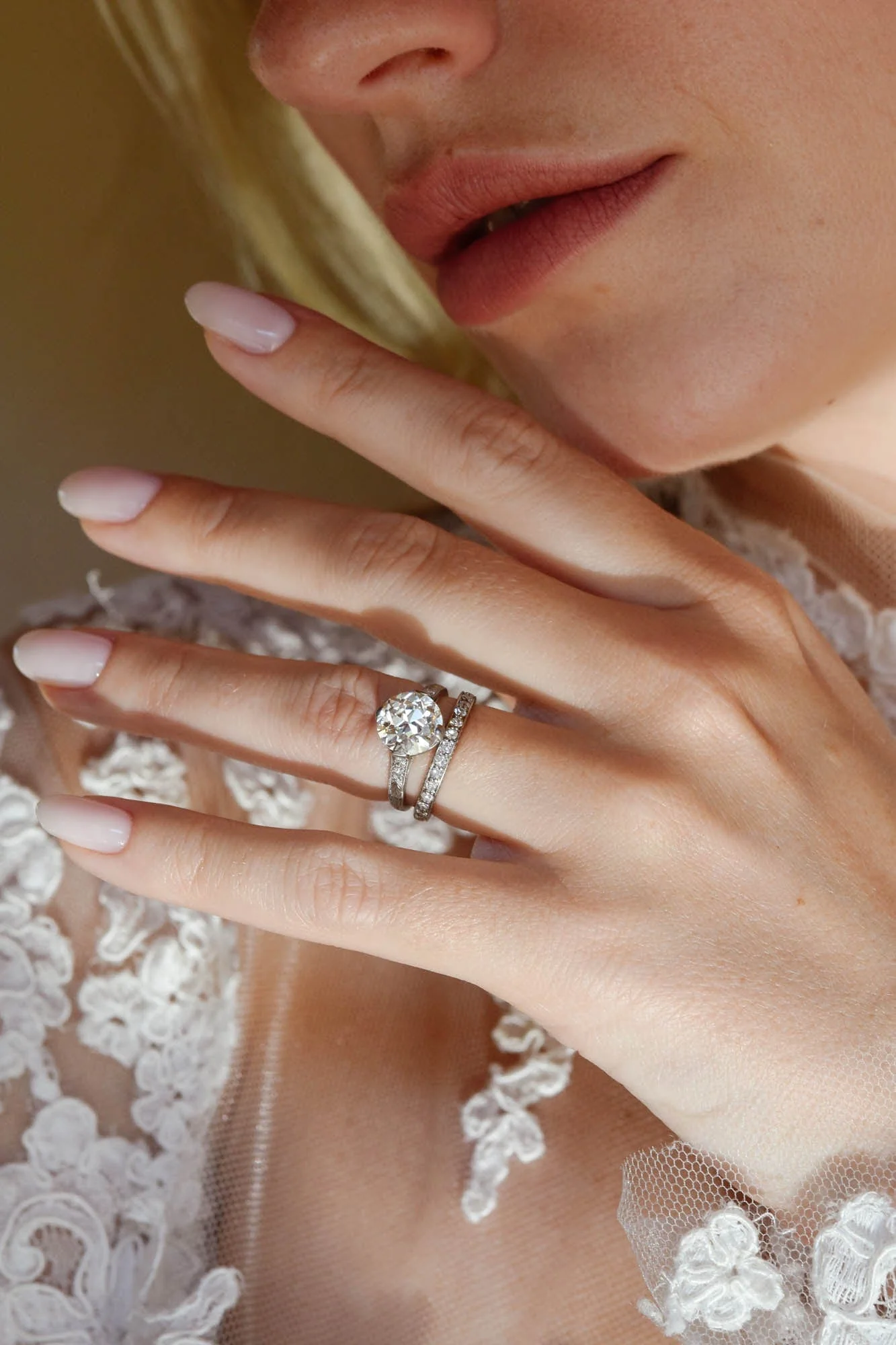 Art Deco 2.66 Old European Cut Diamond Vintage Engagement Ring - Image 3