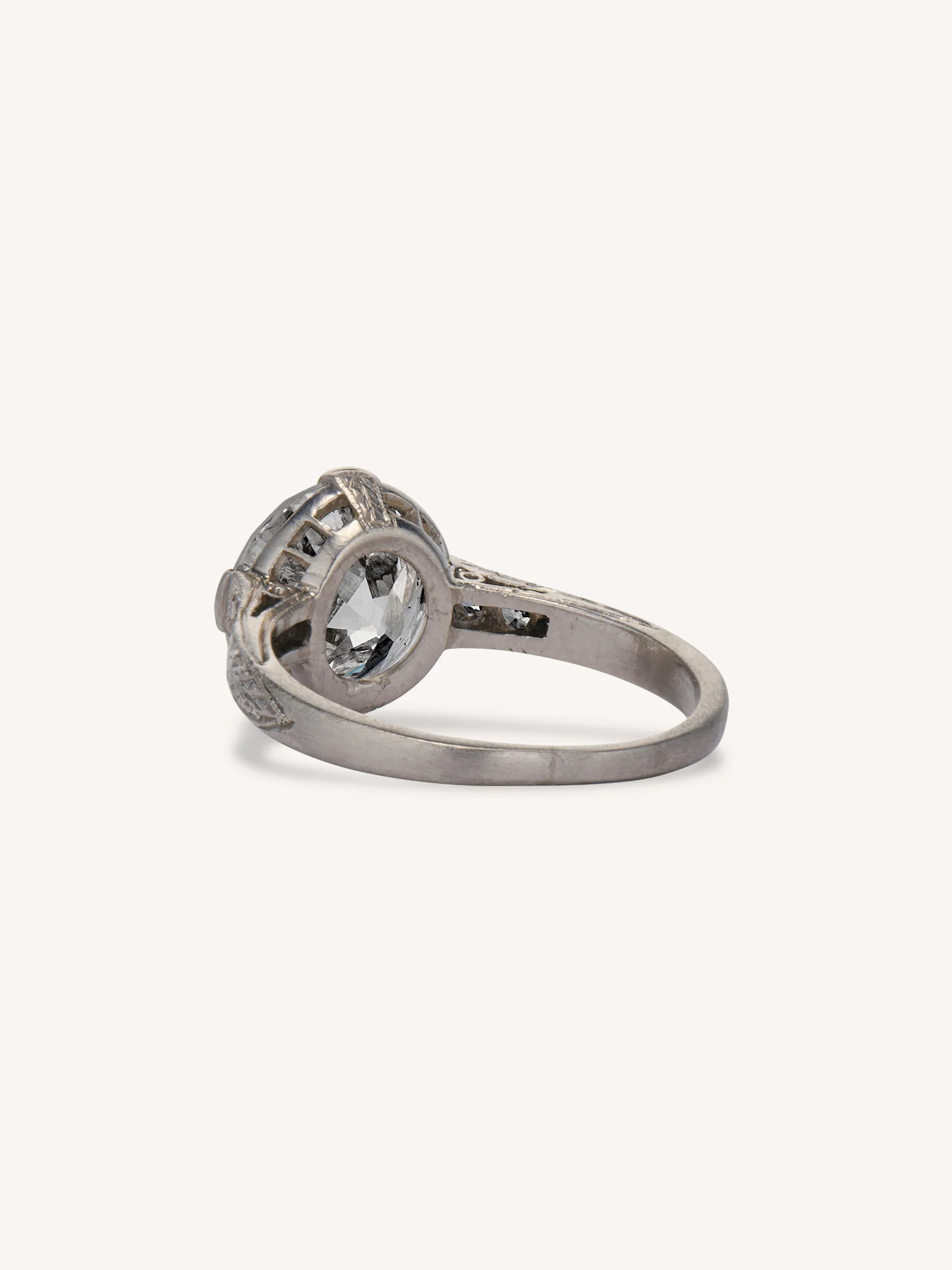 Art Deco 2.66 Old European Cut Diamond Vintage Engagement Ring - Image 5