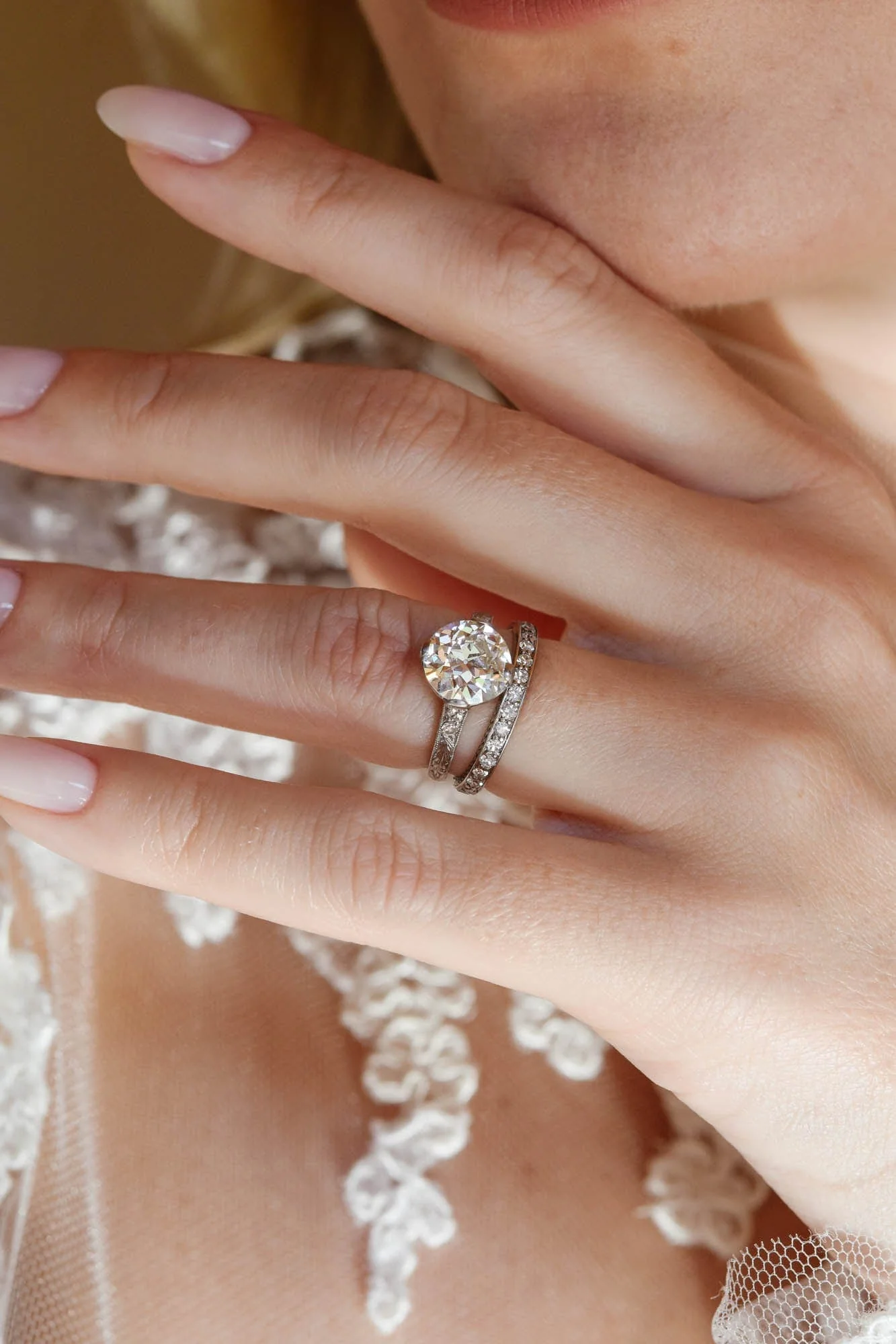 Art Deco 2.66 Old European Cut Diamond Vintage Engagement Ring - Image 6