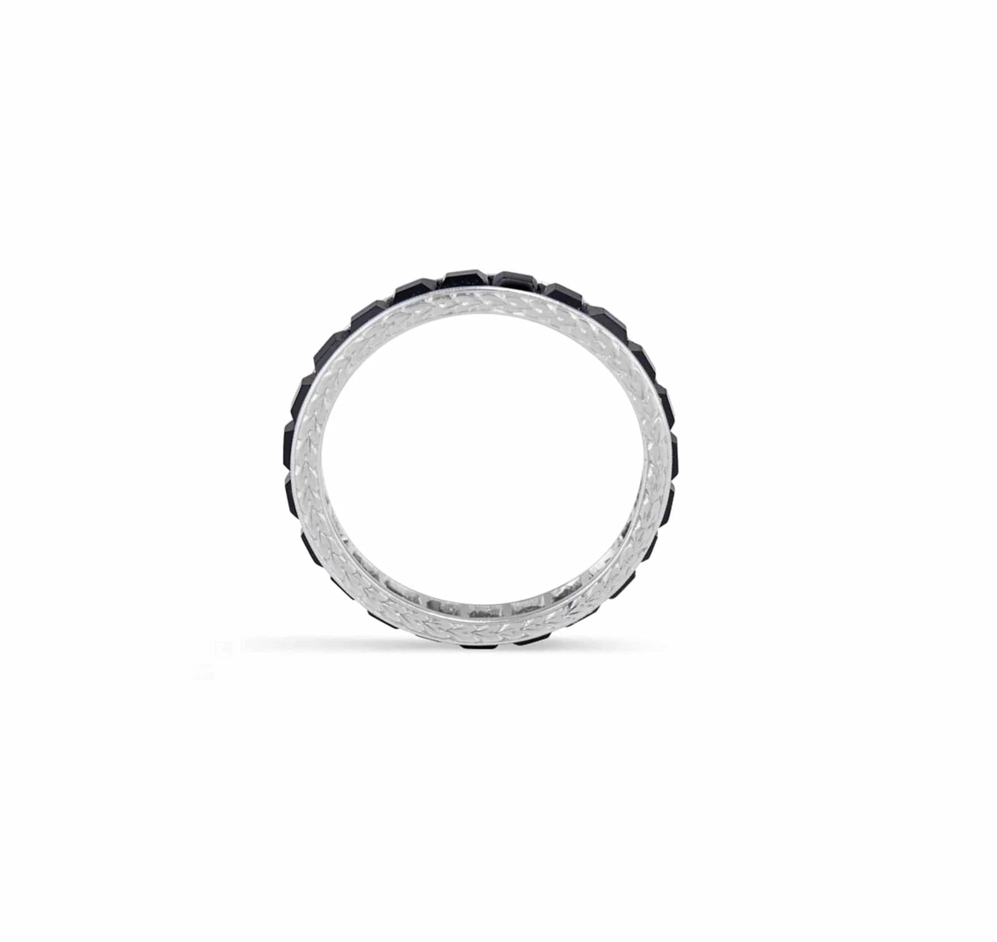 Art Deco Onyx Eternity Band - Image 2