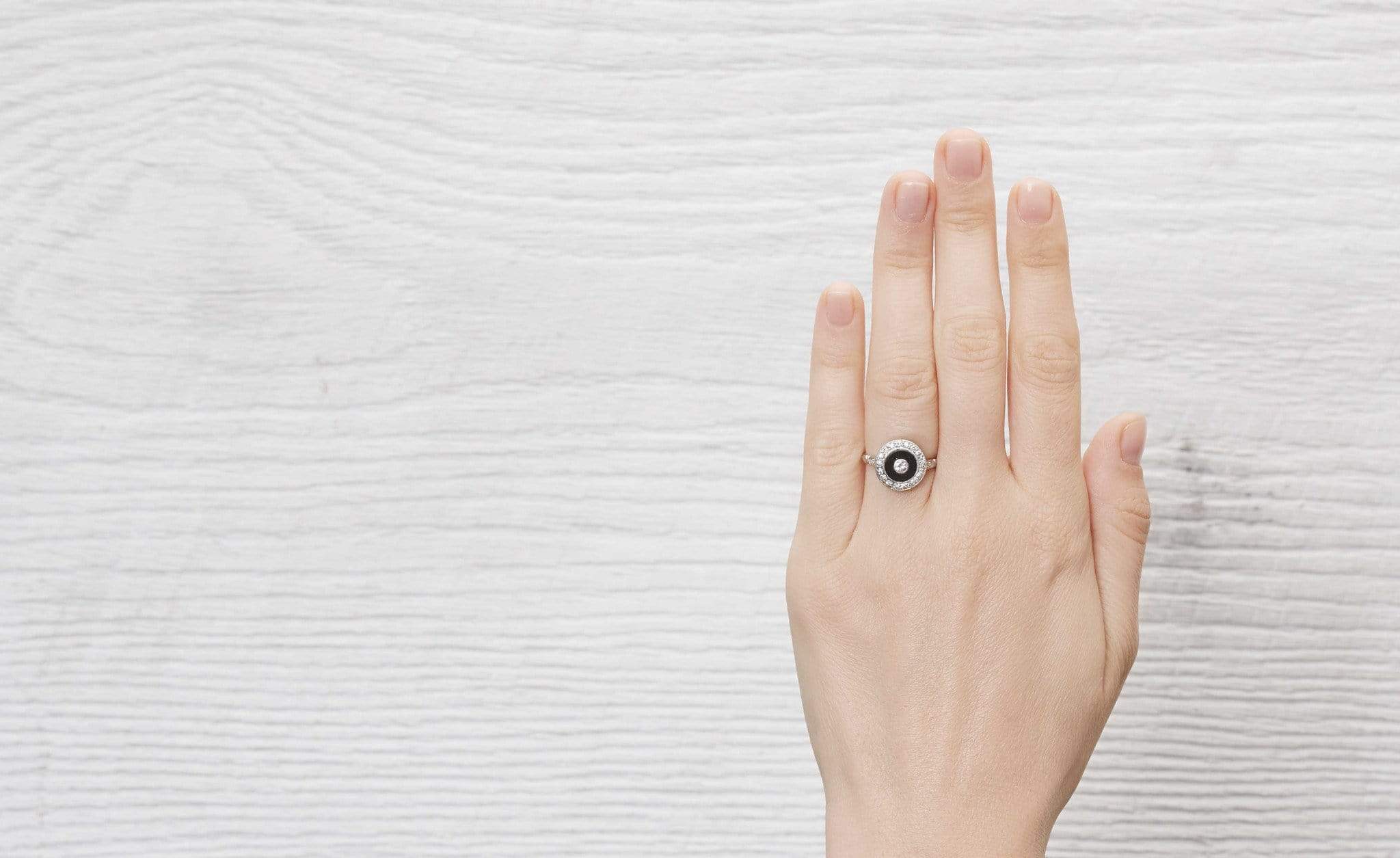 Art Deco Onyx Bullseye Ring - Image 5
