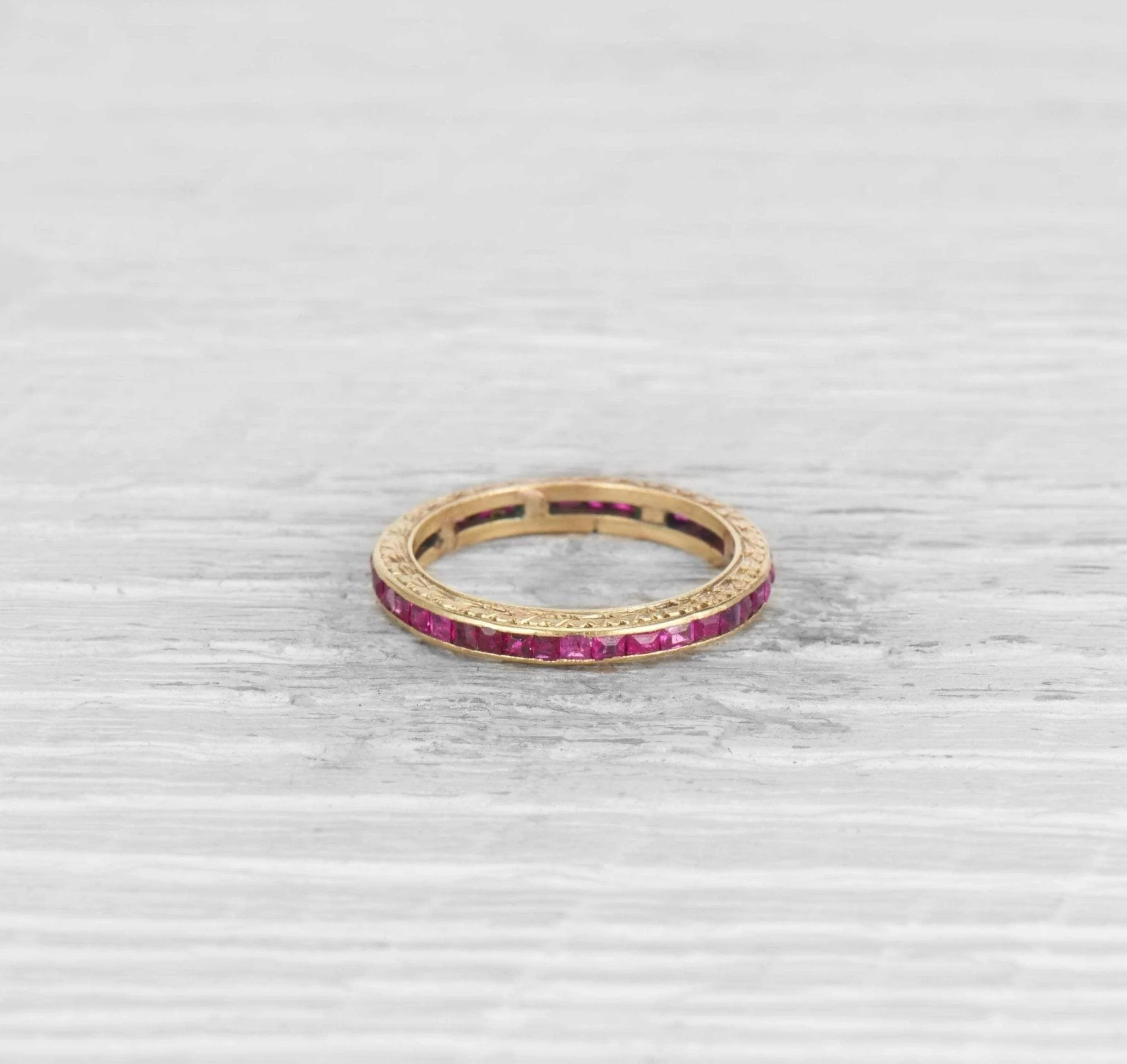 ART DECO RUBY ETERNITY BAND - Image 3