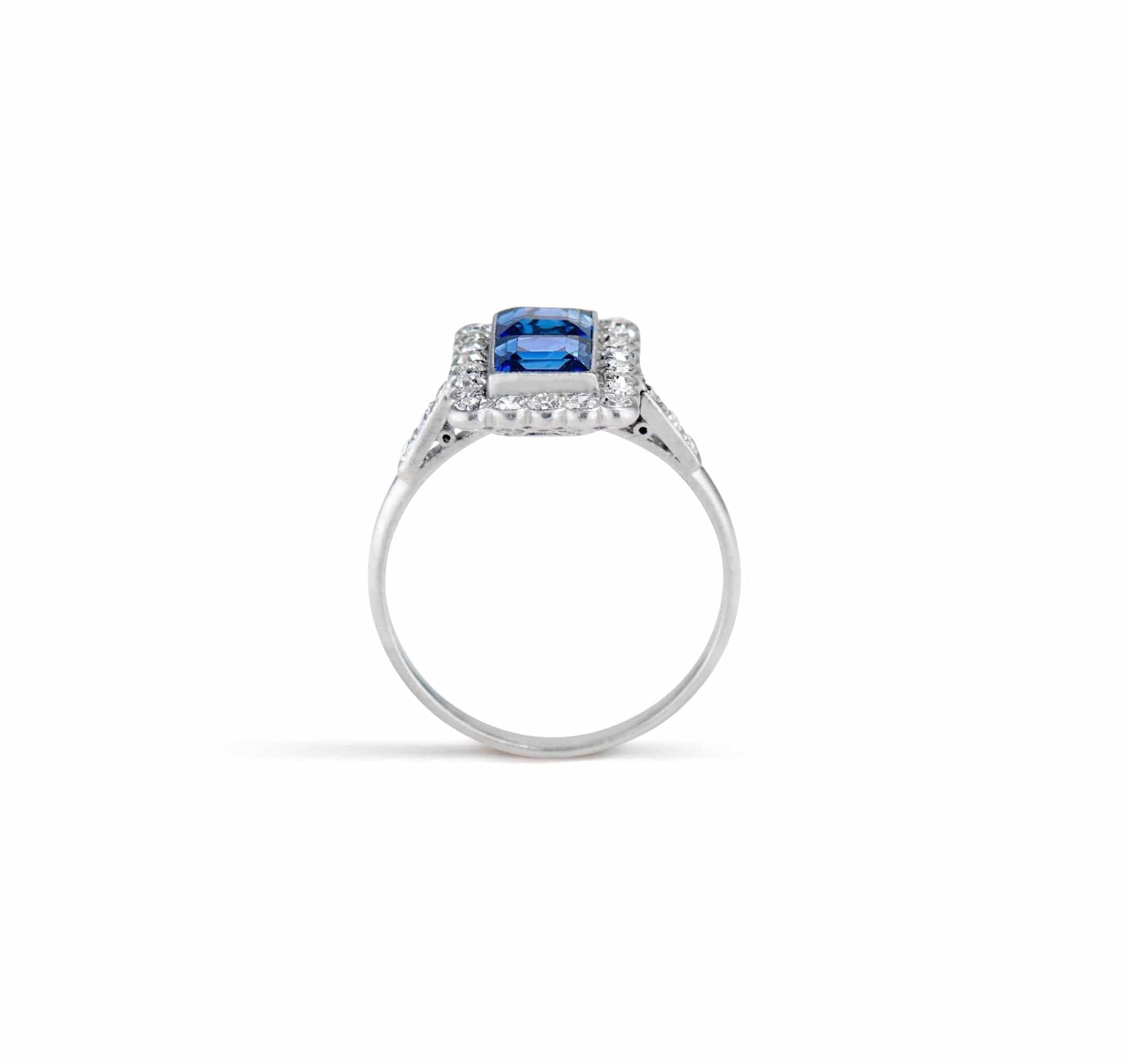 Art Deco Sapphire and Diamond Ring - Image 5