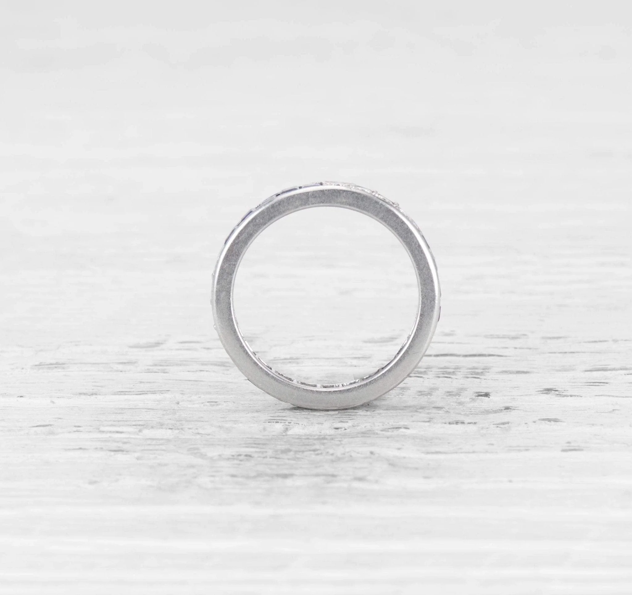 OSCAR HEYMAN SAPPHIRE AND DIAMOND ETERNITY BAND - Image 2