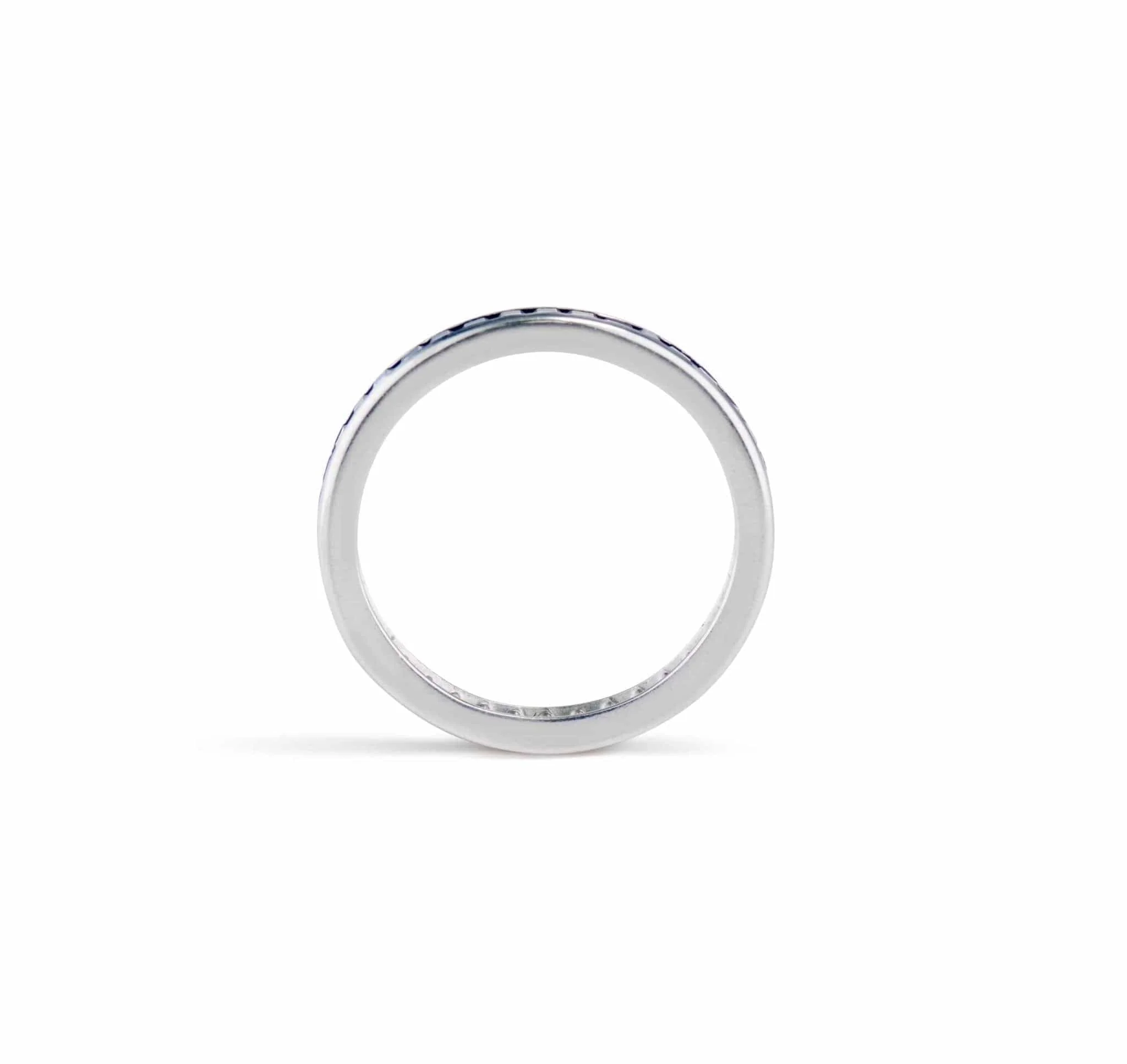 Art Deco .50 Carat Calibré Sapphire Wedding Band - Image 3