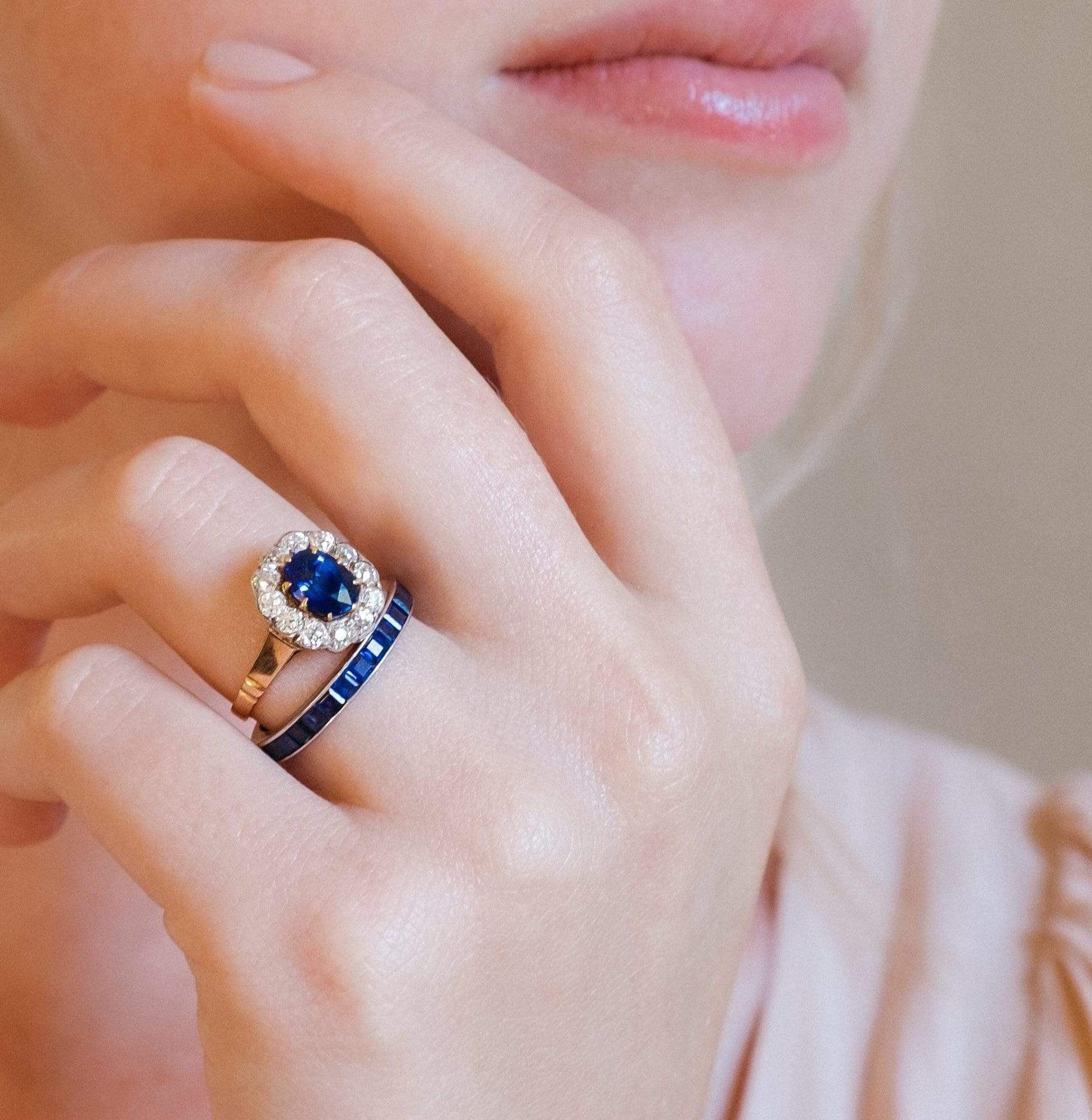 Art Deco Sapphire Eternity Band - Image 4