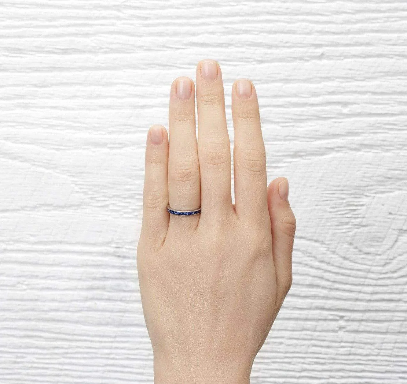 Art Deco Sapphire Eternity Band - Image 4