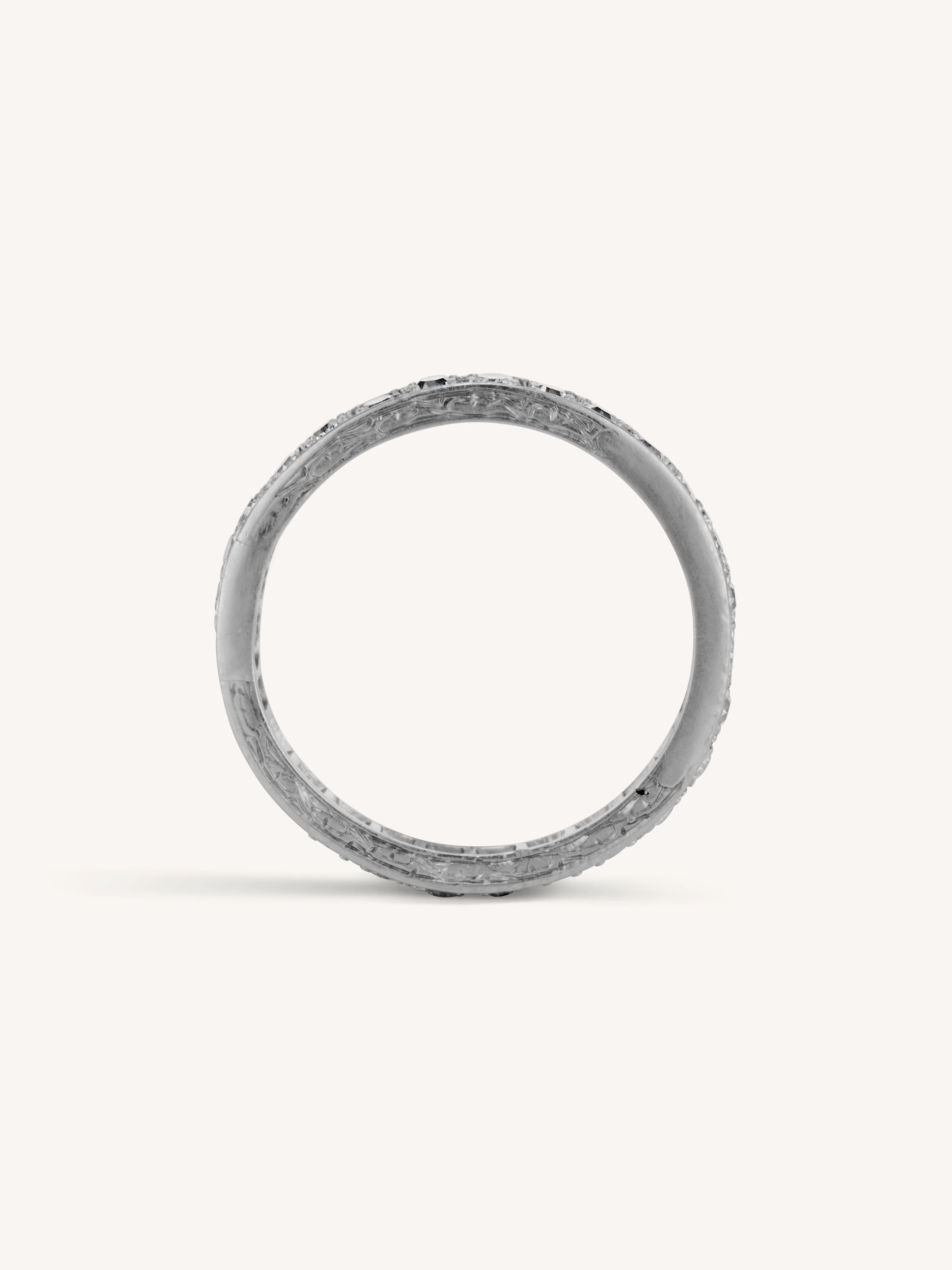 Art Deco Single Cut Diamond Eternity Antique Band - Image 4