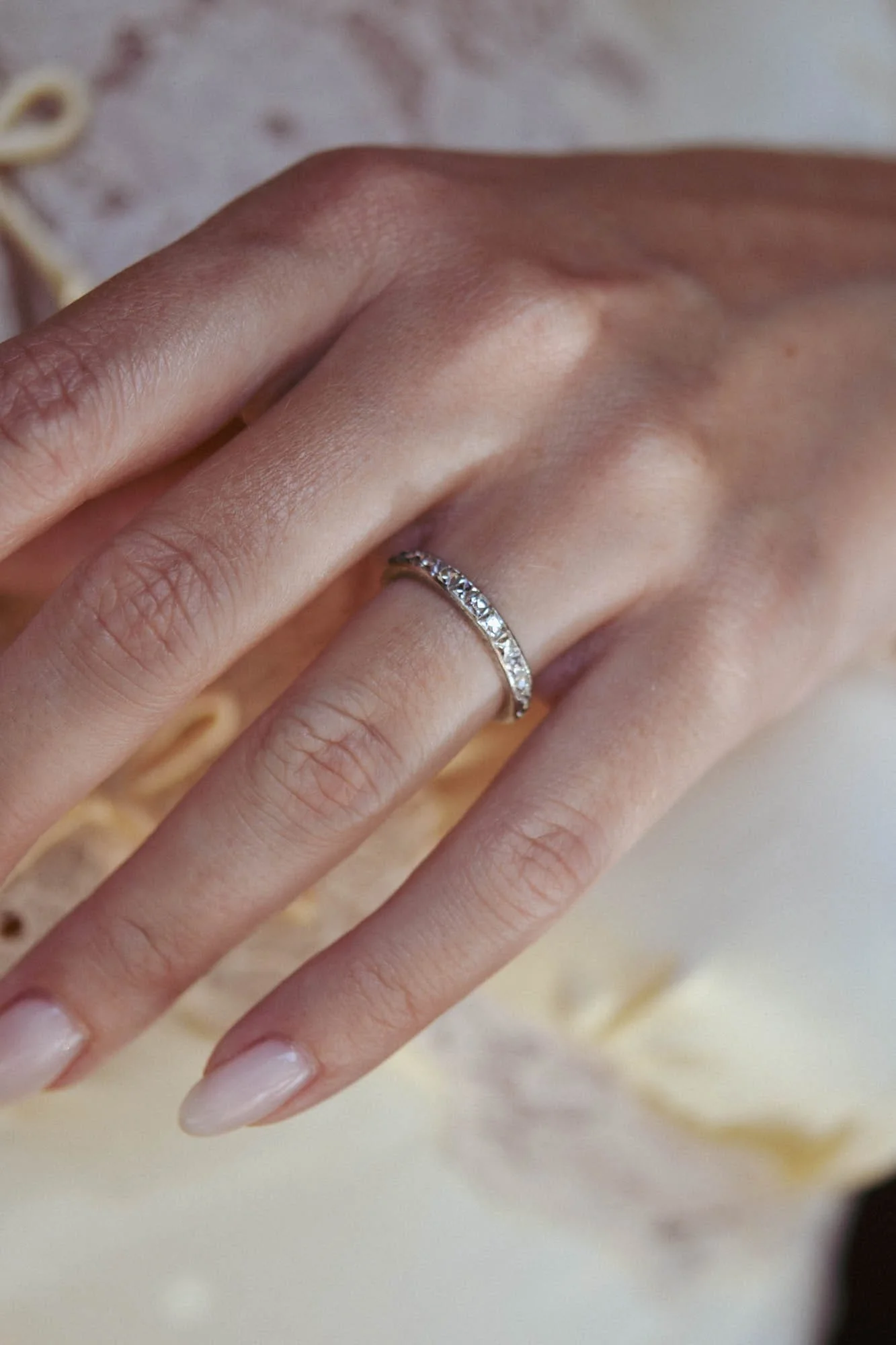 Tiffany & Co. Art Deco 1.60 Carat French Cut Diamond Vintage Eternity Band - Size 6 - Image 6
