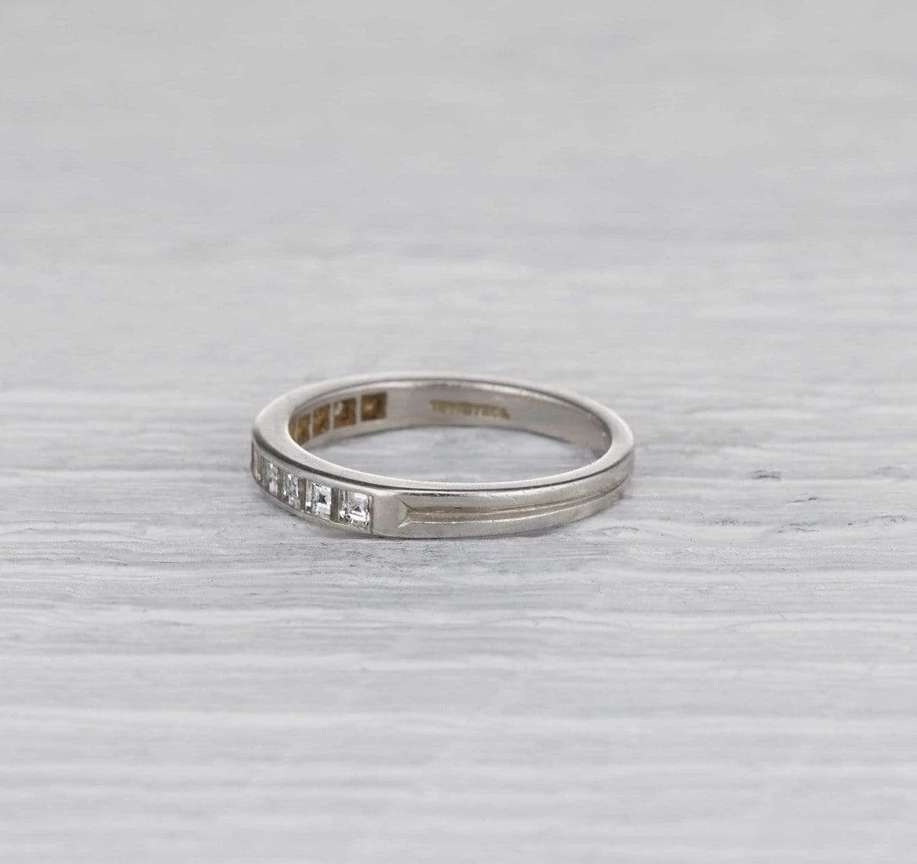 Art Deco Tiffany & Co. Half Hoop Diamond Band - Image 2