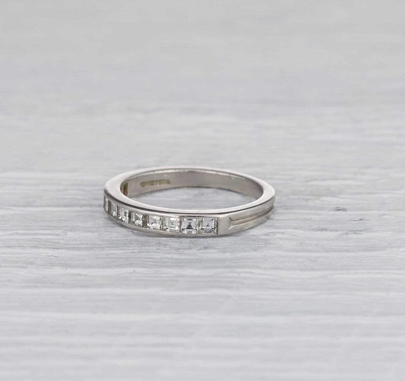 Art Deco Tiffany & Co. Half Hoop Diamond Band - Image 3