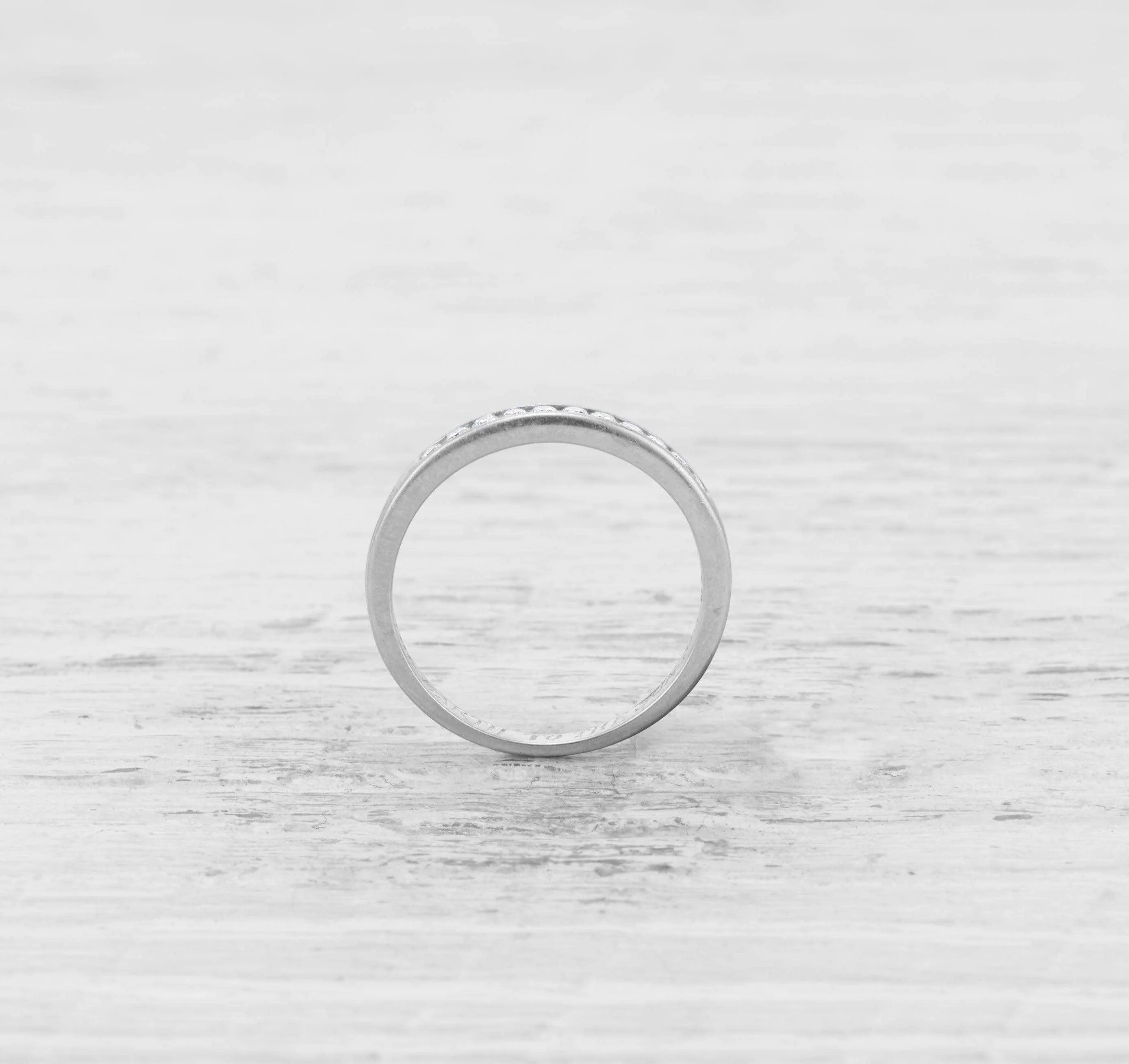 ART DECO TIFFANY DIAMOND WEDDING BAND - Image 4