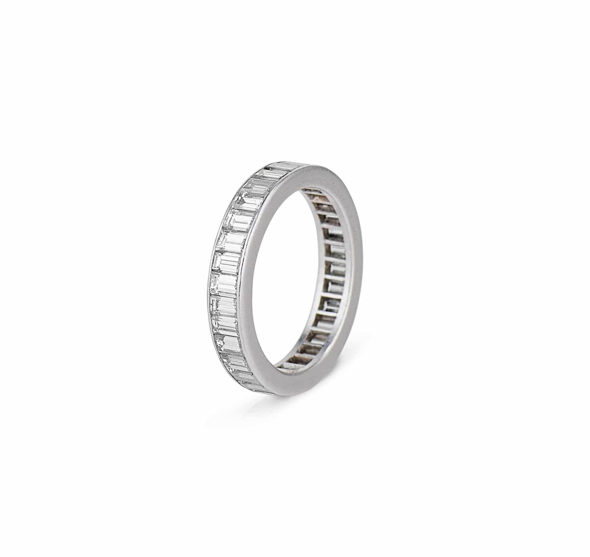 3 Carat Van Cleef & Arpels Art Deco Baguette Diamond Band - Image 3