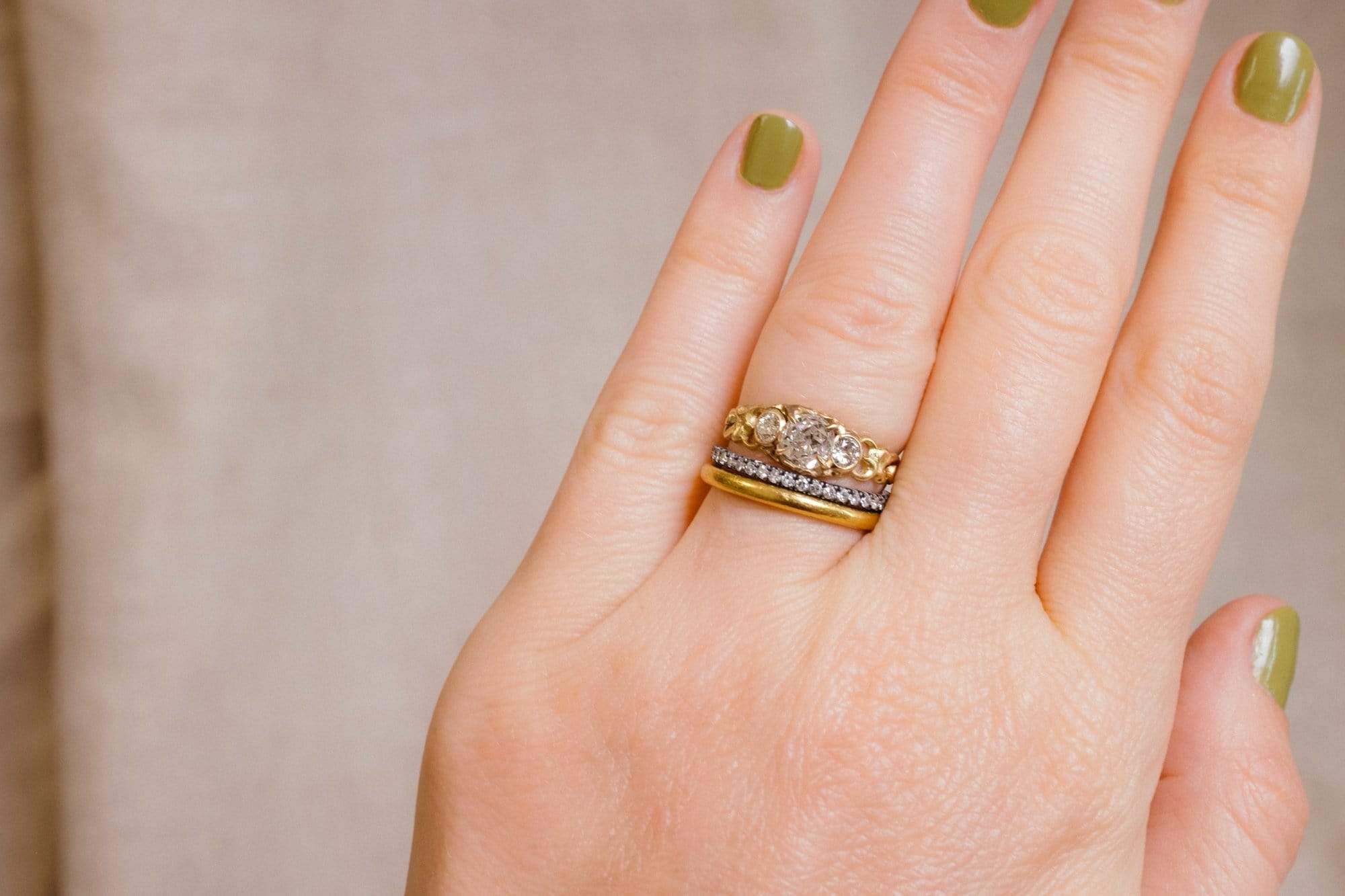 Art Nouveau .70 Carat Old Mine Cushion Cut Diamond Ring - Image 5