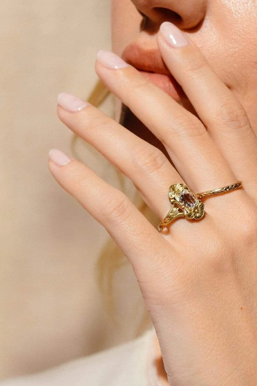 Late Georgian .79 Carat Rose Cut Diamond and Gold Engagement Ring - Image 6