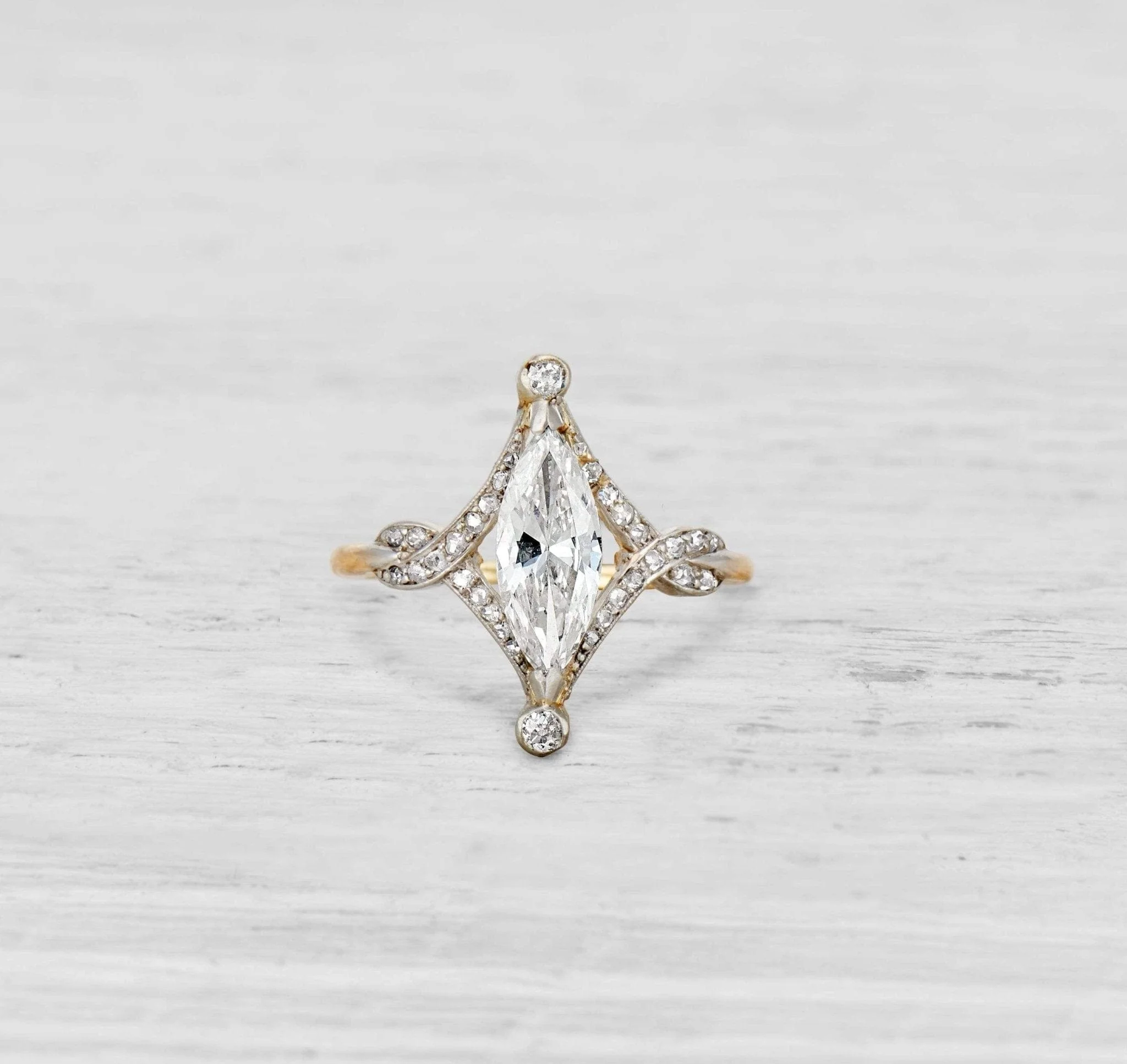 ART NOUVEAU DIAMOND ENGAGEMENT RING - Image 2
