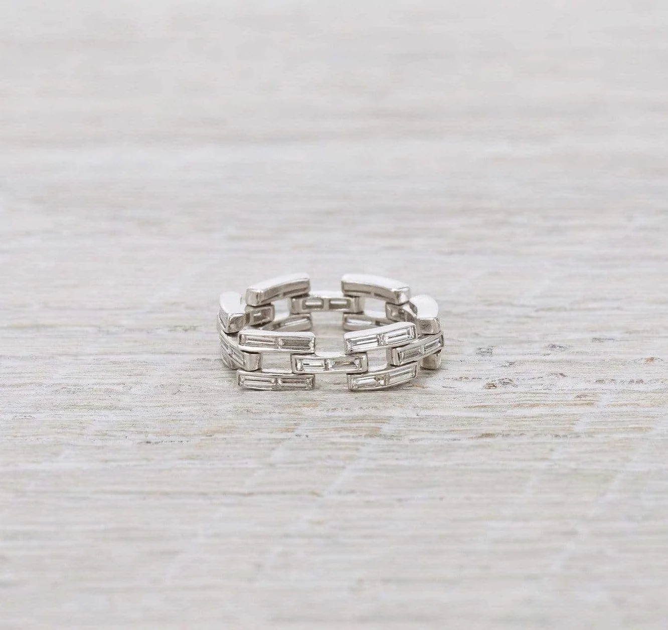 Baguette Chain Wedding Band - Image 2