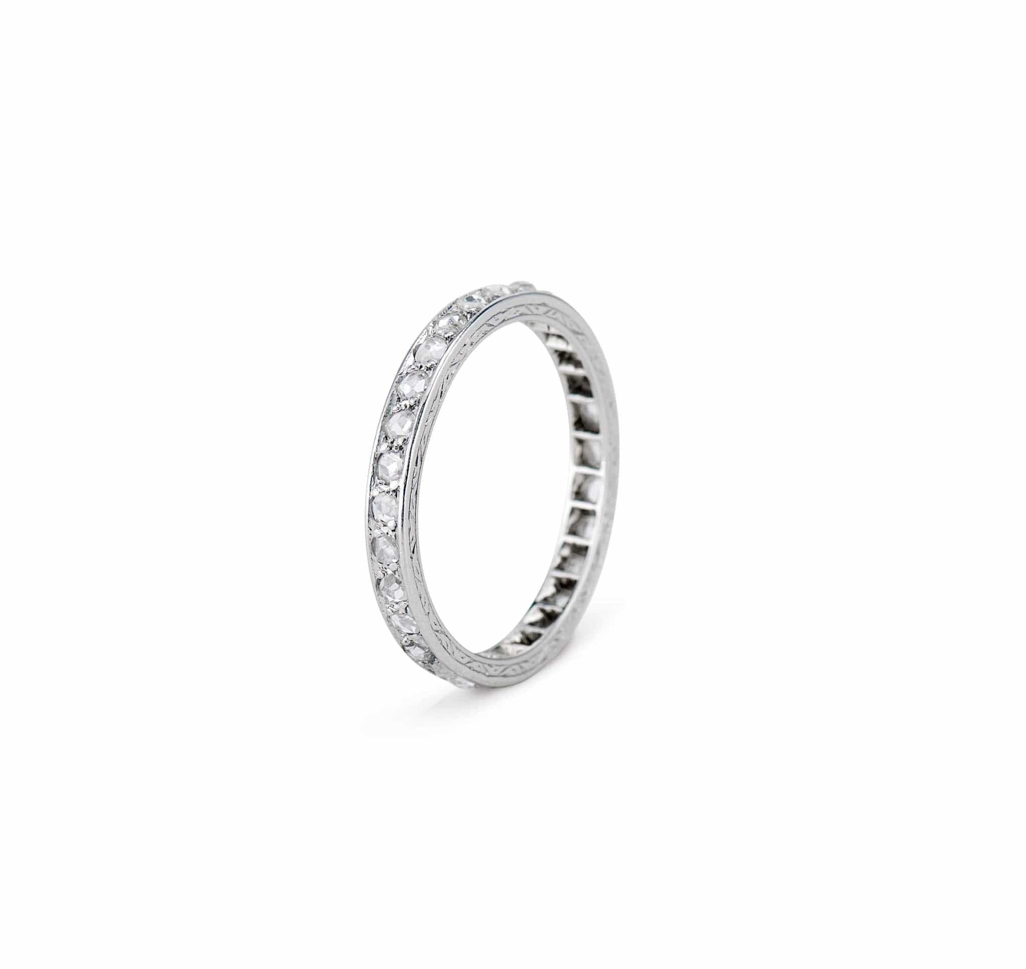 Belle Époque .50 Carat Rose-Cut Diamond Eternity Band, France - Image 3