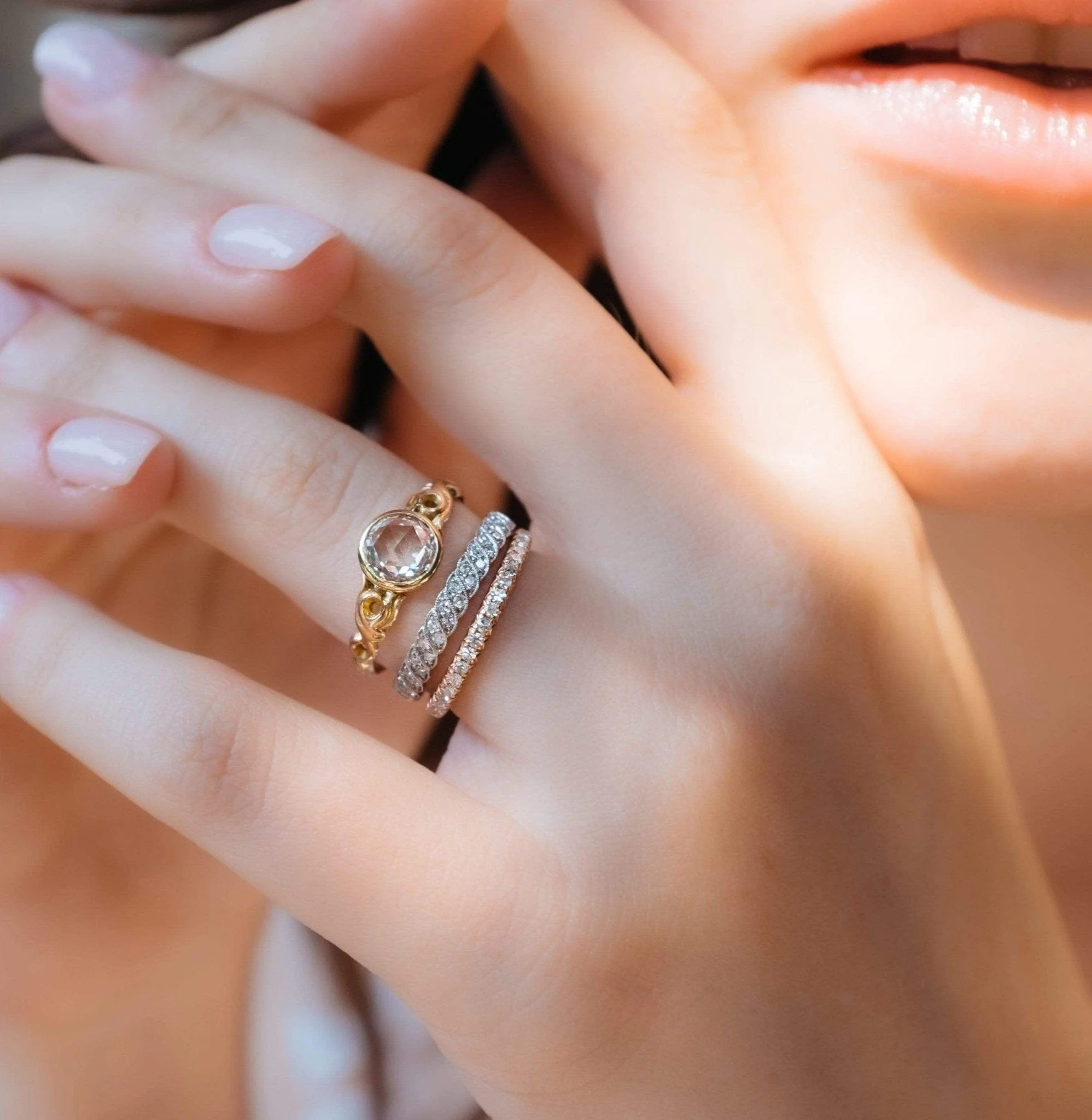 Victorian British .90 Carat Rose Cut Diamond Engagement Ring - Image 5