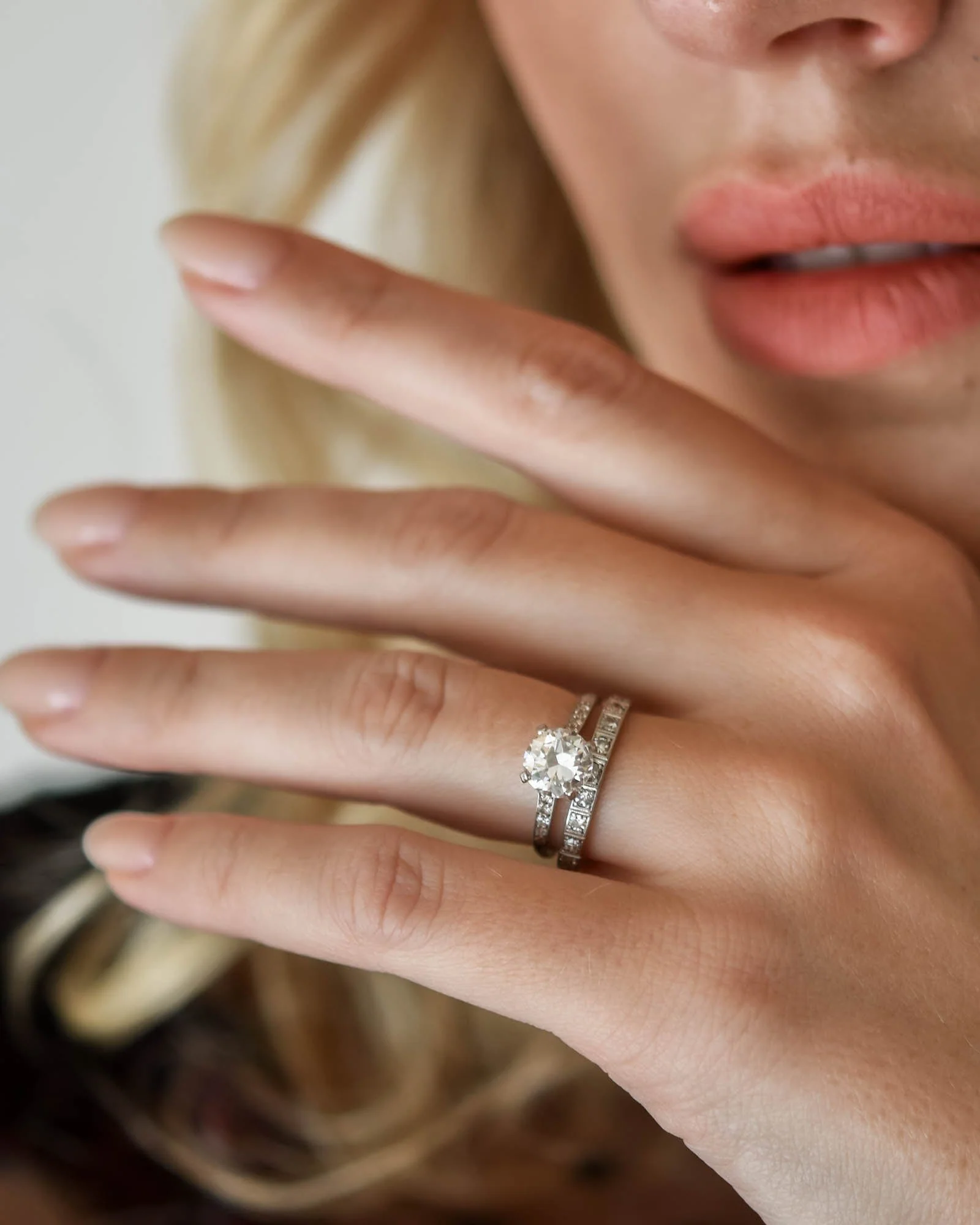 Cartier 1.31 Carat Transitional Cut Diamond Vintage Engagement Ring - Image 2