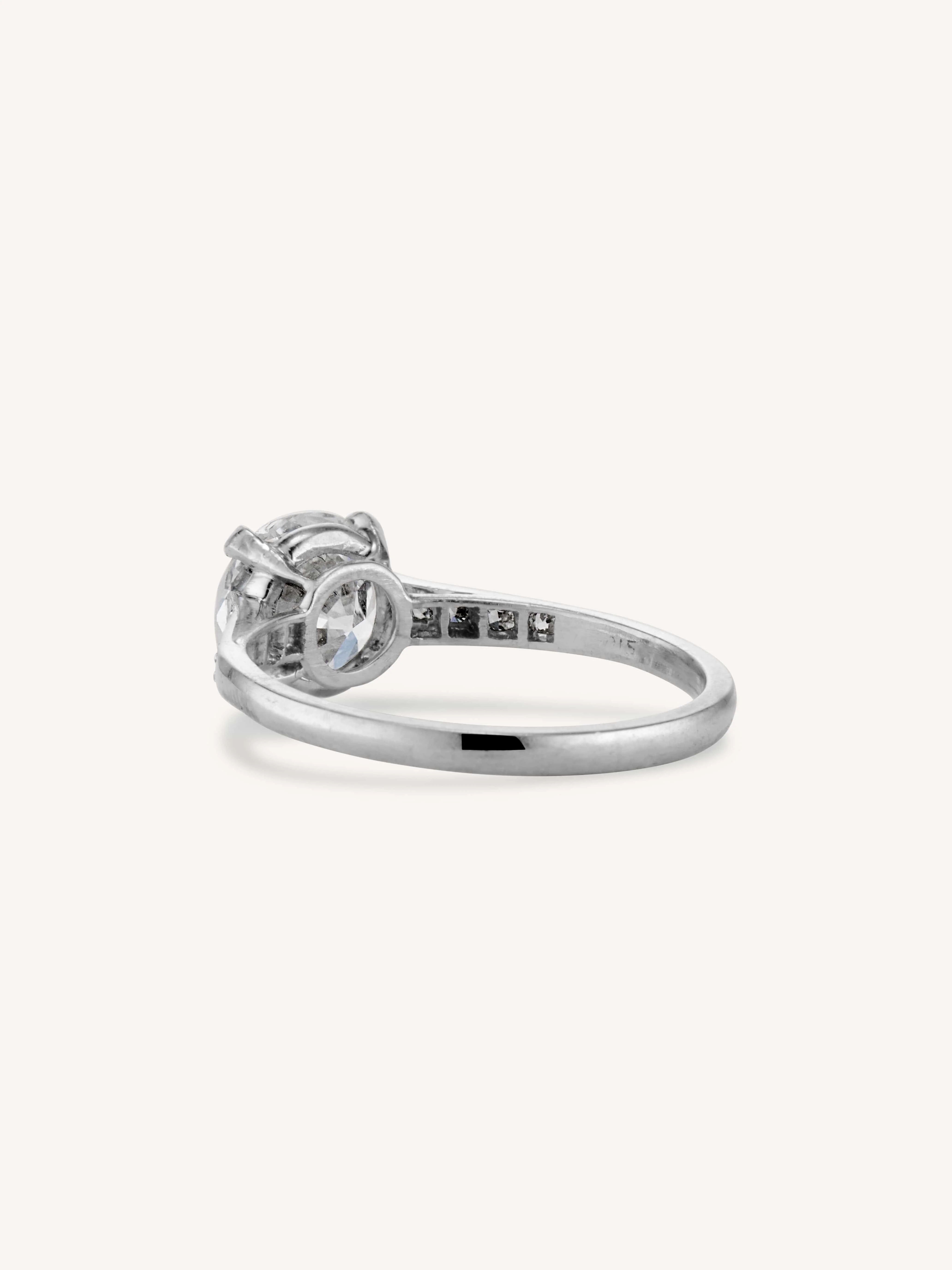 Cartier 1.31 Carat Transitional Cut Diamond Vintage Engagement Ring - Image 6