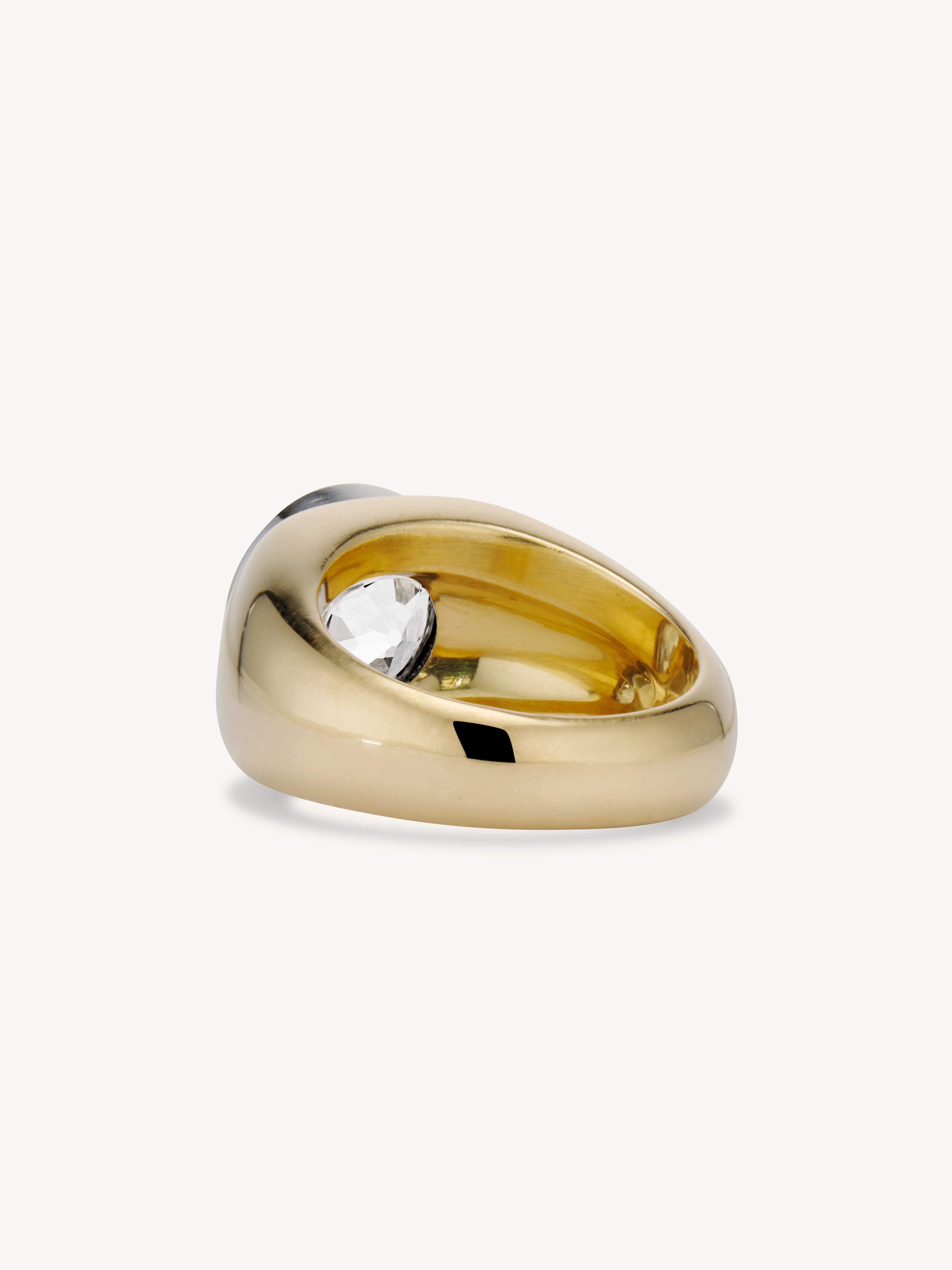 Cartier 4.76 Old European Cut Diamond Bombé Bezel Set Vintage Ring - Image 5