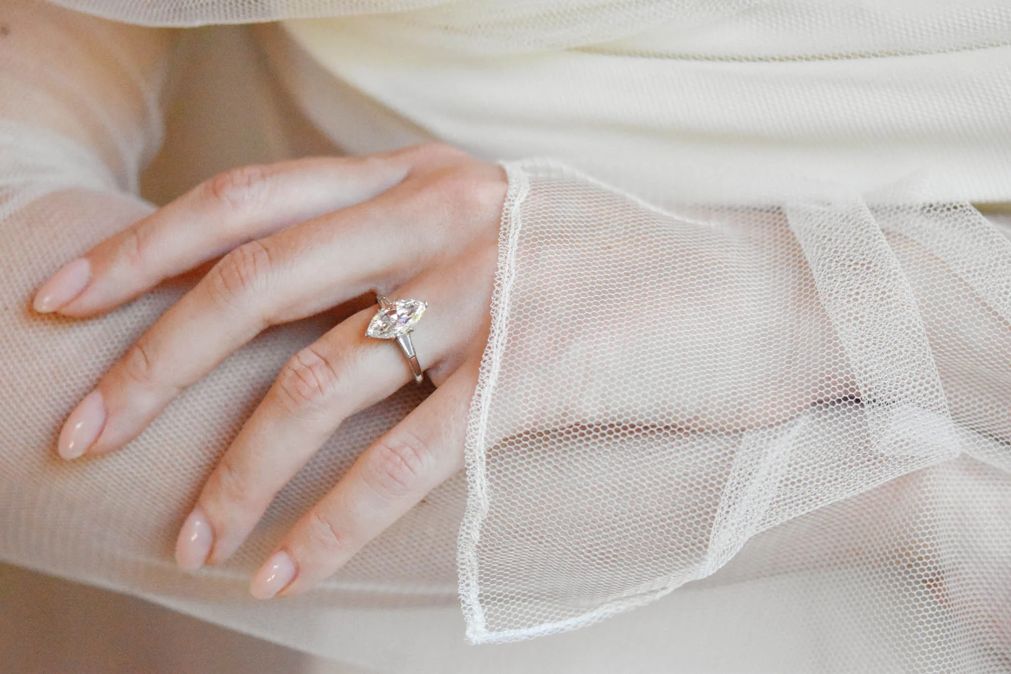 Cartier Art Deco 2.18 Carat Marquise Diamond Vintage Engagement Ring - Image 3