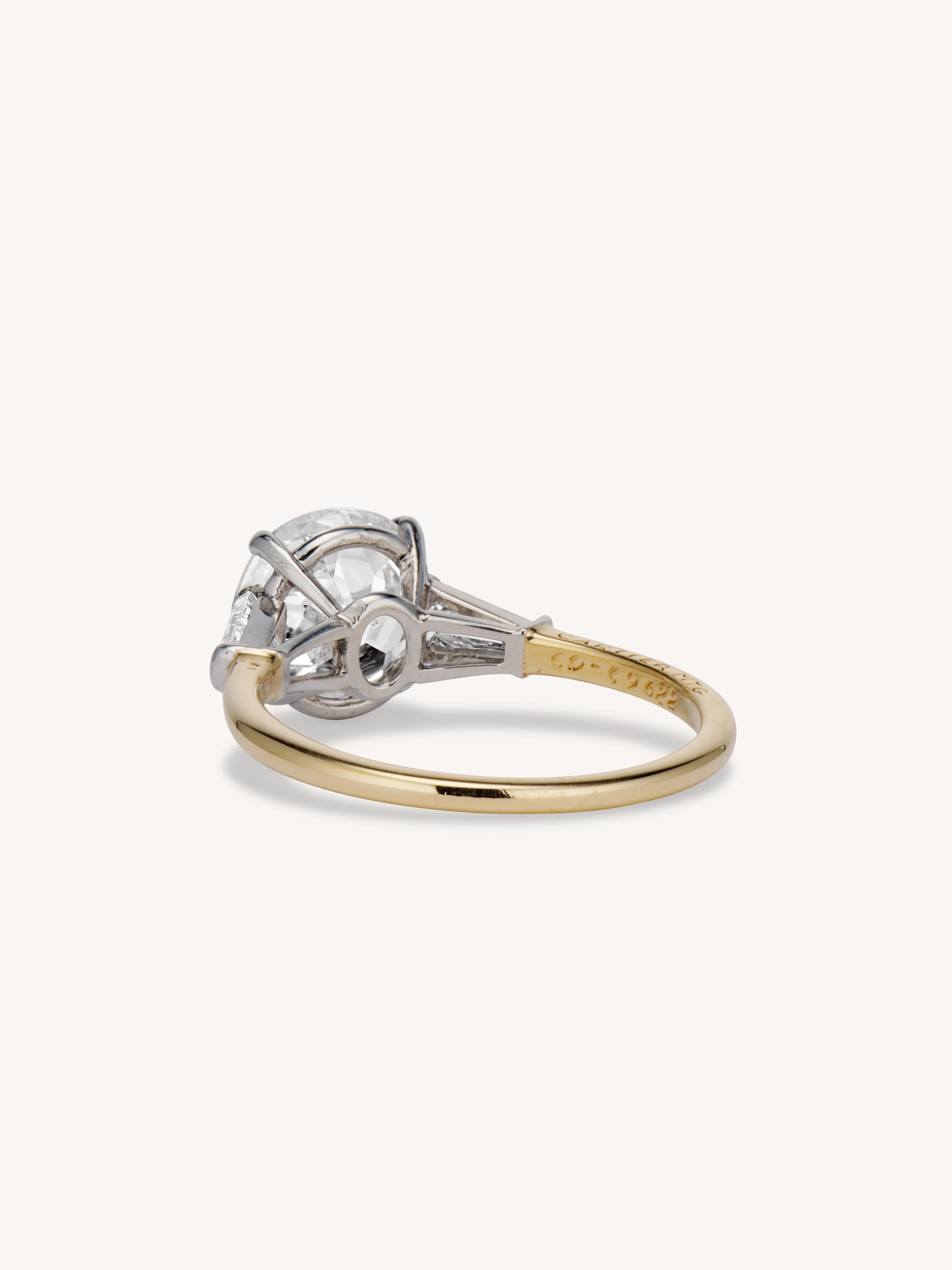 Cartier Art Deco 2.73 Carat Old European Cut Diamond Vintage Engagement Ring - Image 4