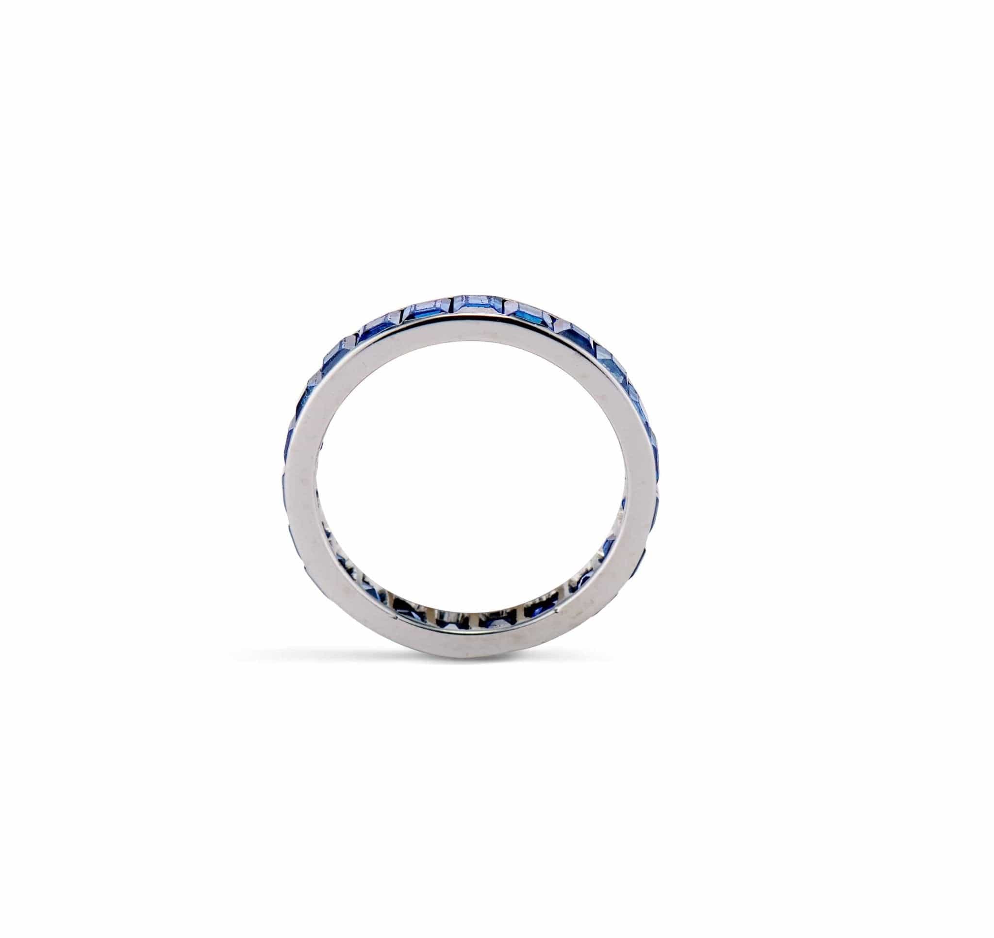 Cartier Art Deco Carré-Cut Sapphire and Platinum Band - Image 2