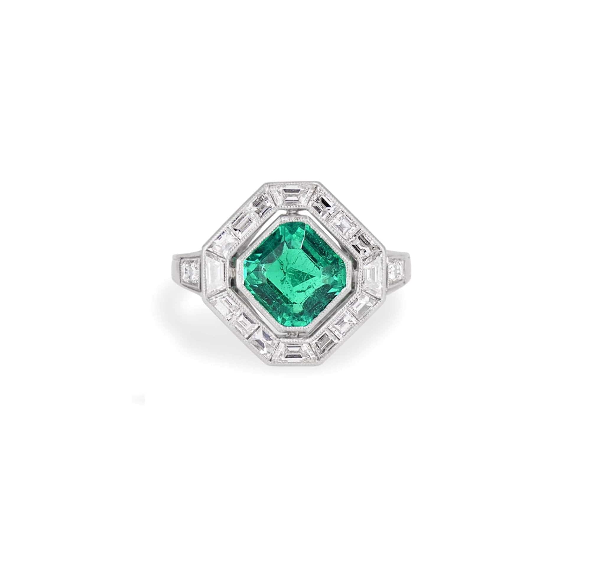 Cartier Colombian Emerald & Diamond Ring - Image 2