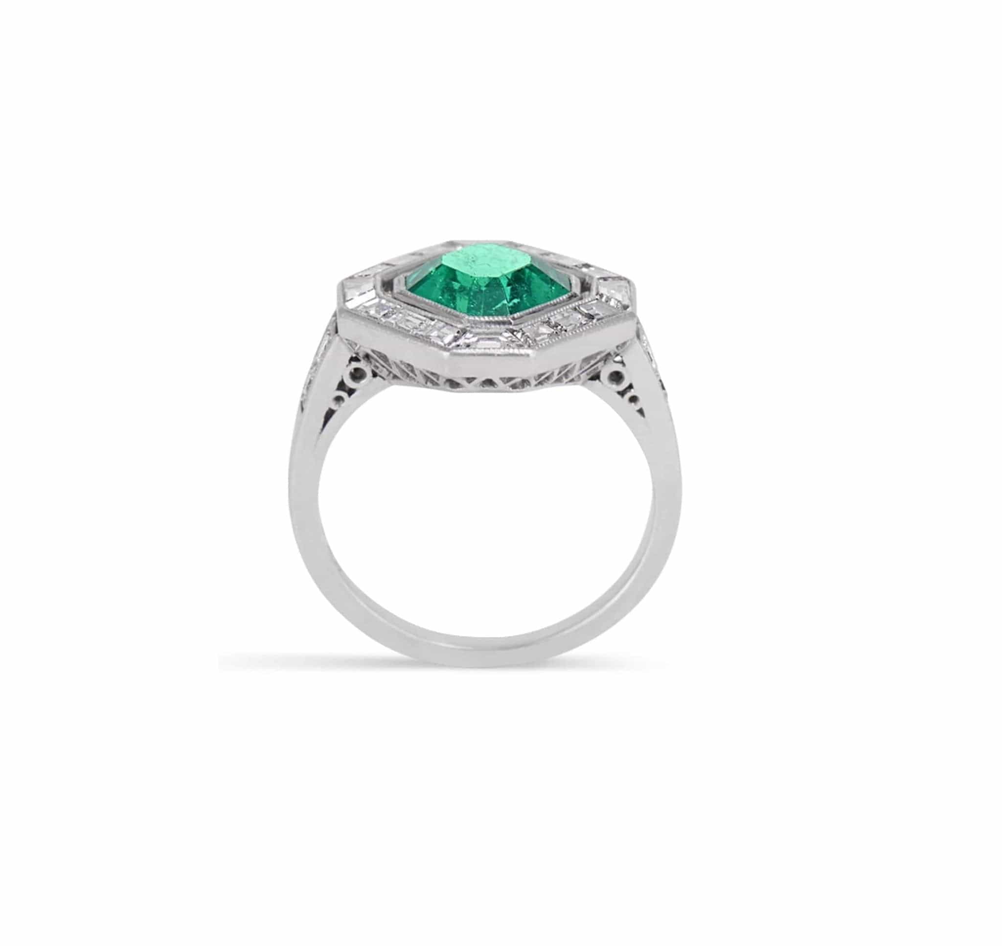 Cartier Colombian Emerald & Diamond Ring - Image 4