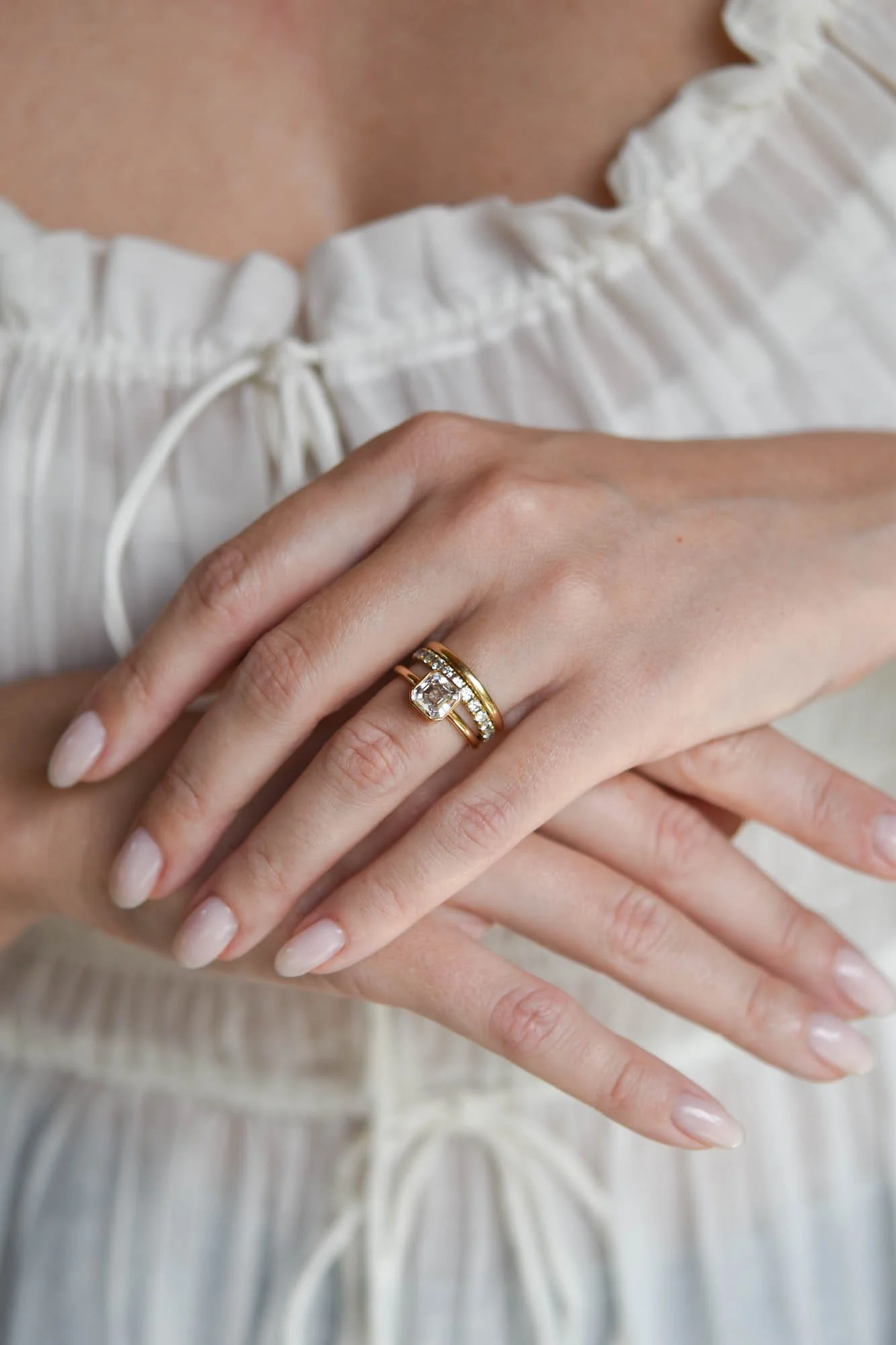 Classic Asscher Cut Diamond Bezel Solitaire Engagement Ring 2.01 - Image 3