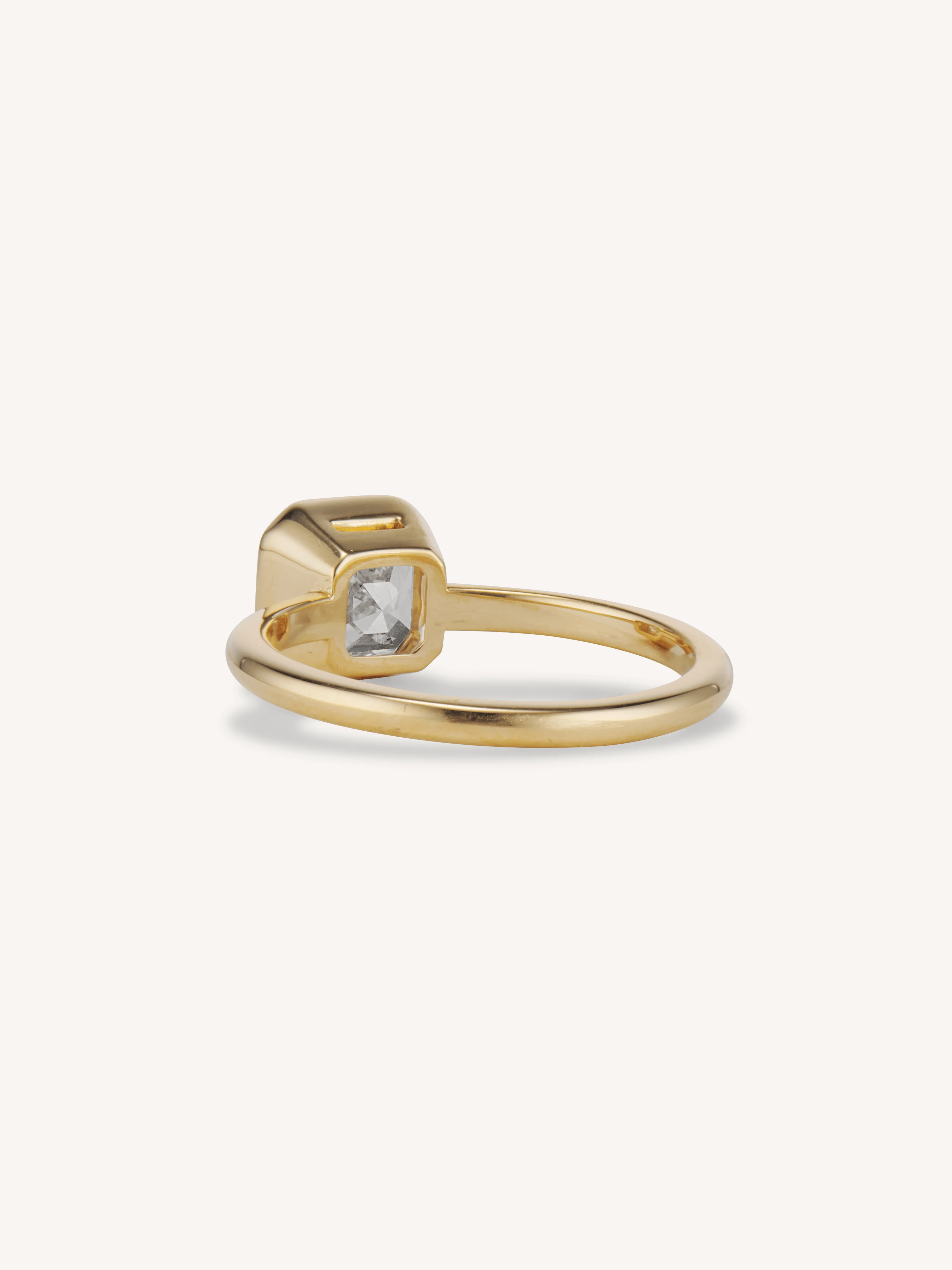 Classic Asscher Cut Diamond Bezel Solitaire Engagement Ring 2.01 - Image 5