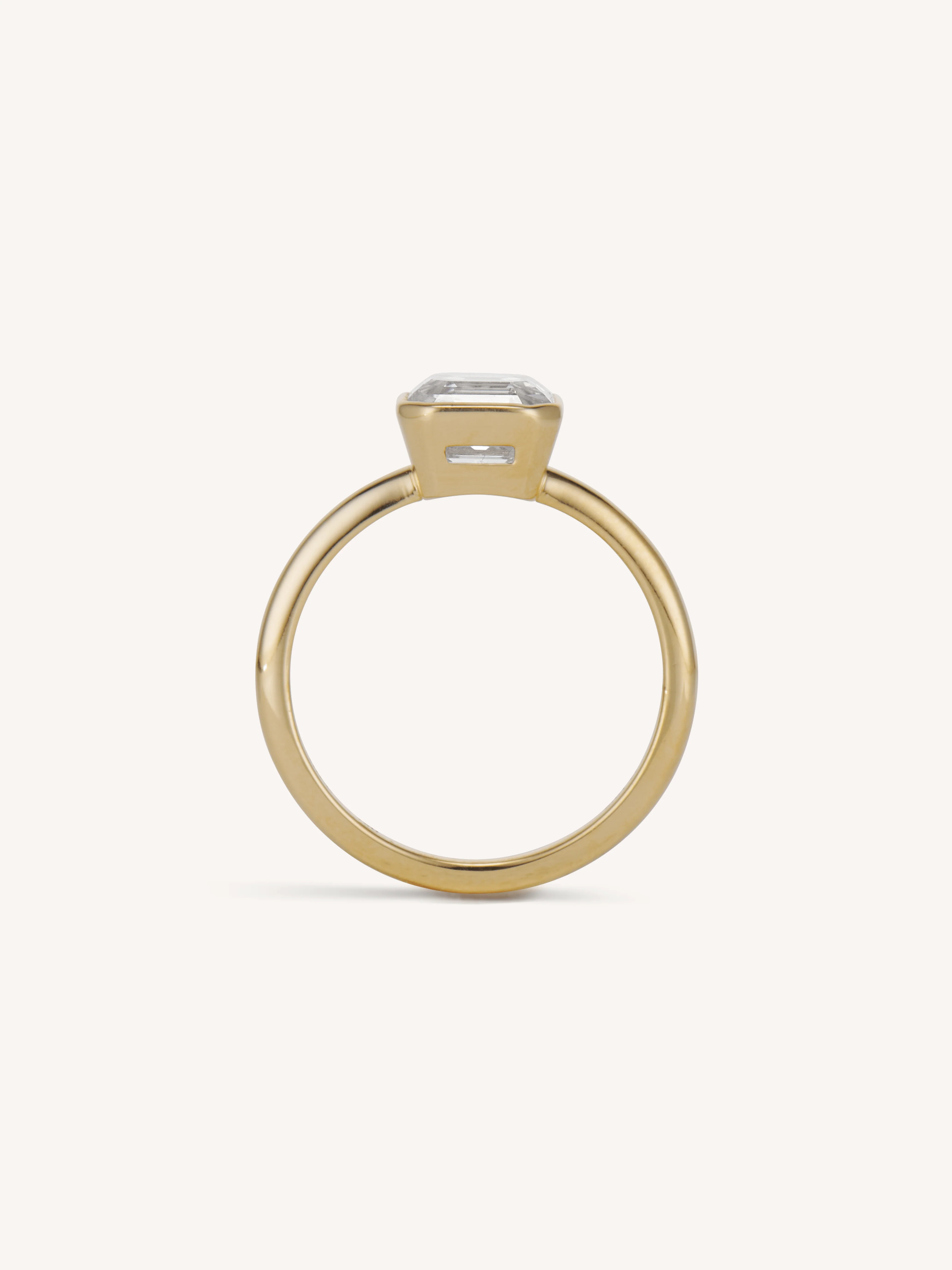 Classic Asscher Cut Diamond Bezel Solitaire Engagement Ring 2.01 - Image 6