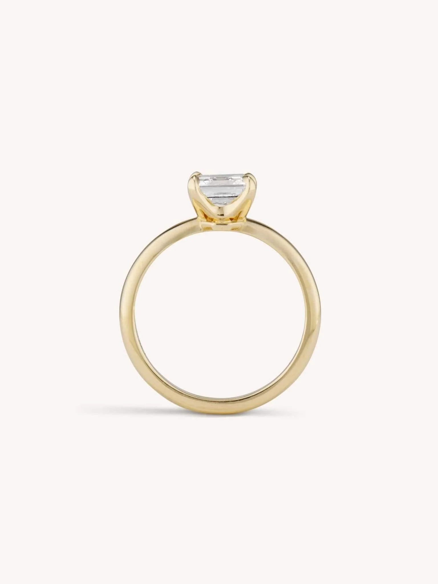 Classic Emerald Cut Diamond Four Prong Solitaire Engagement Ring 1.70 - Image 7