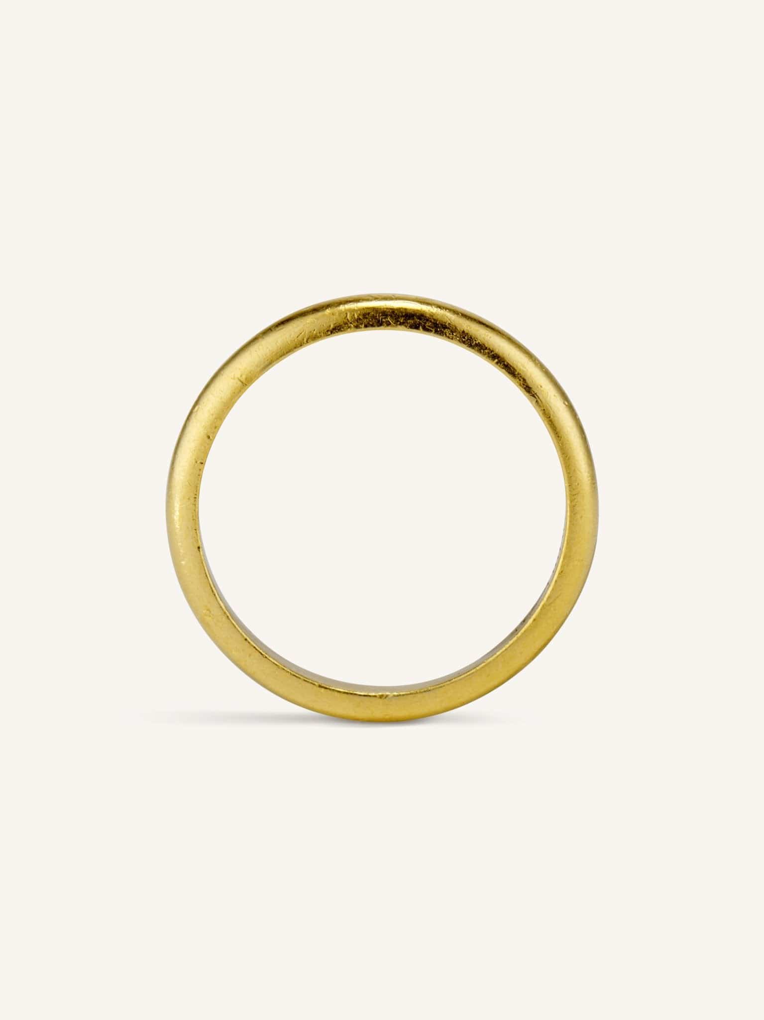 Classic Hoop 2mm in 24k Yellow Gold | Size 7.5 - Image 3