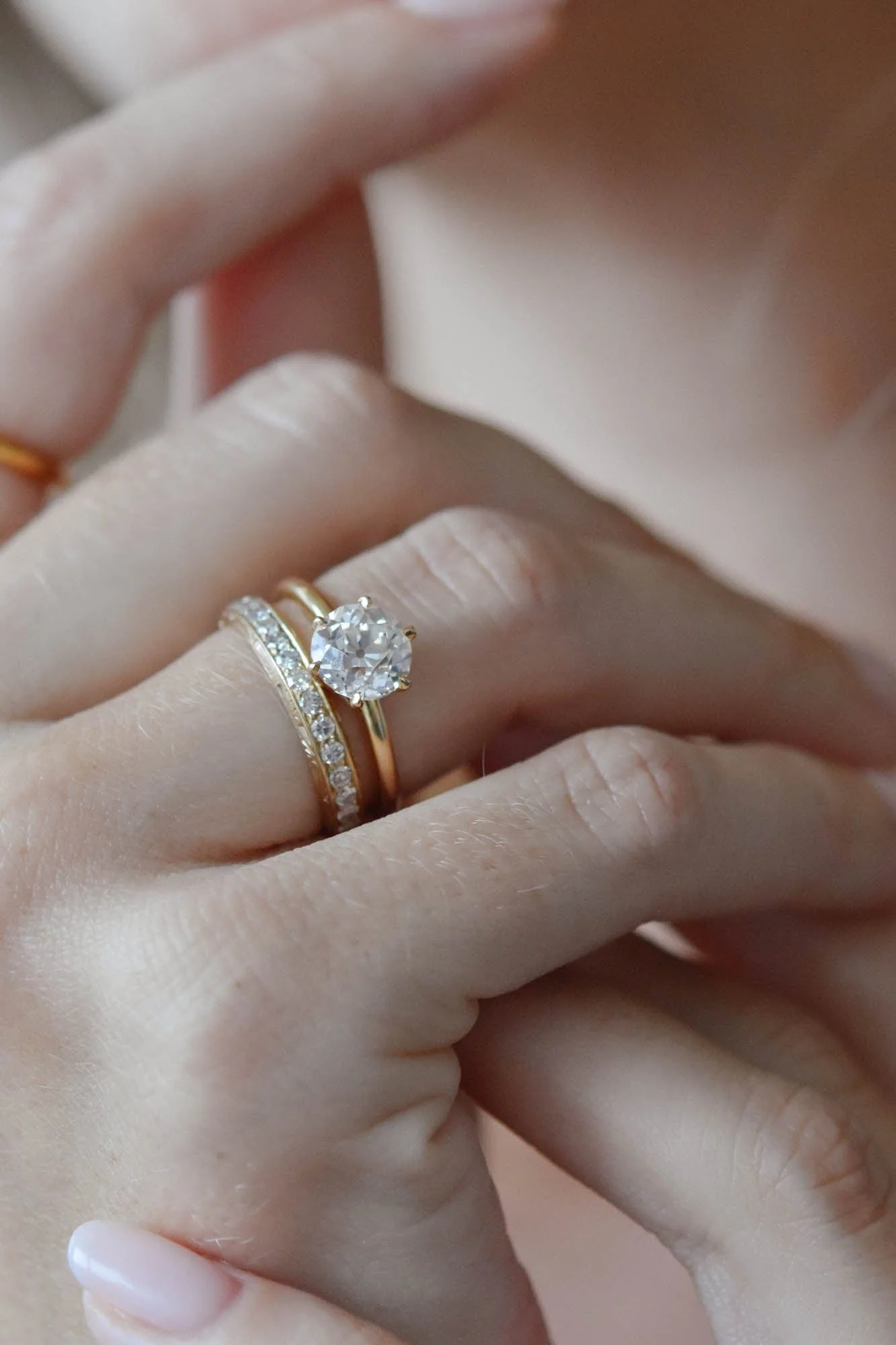 Classic Old European Cut Diamond Six Prong Solitaire Engagement Ring 1.28 - Image 3
