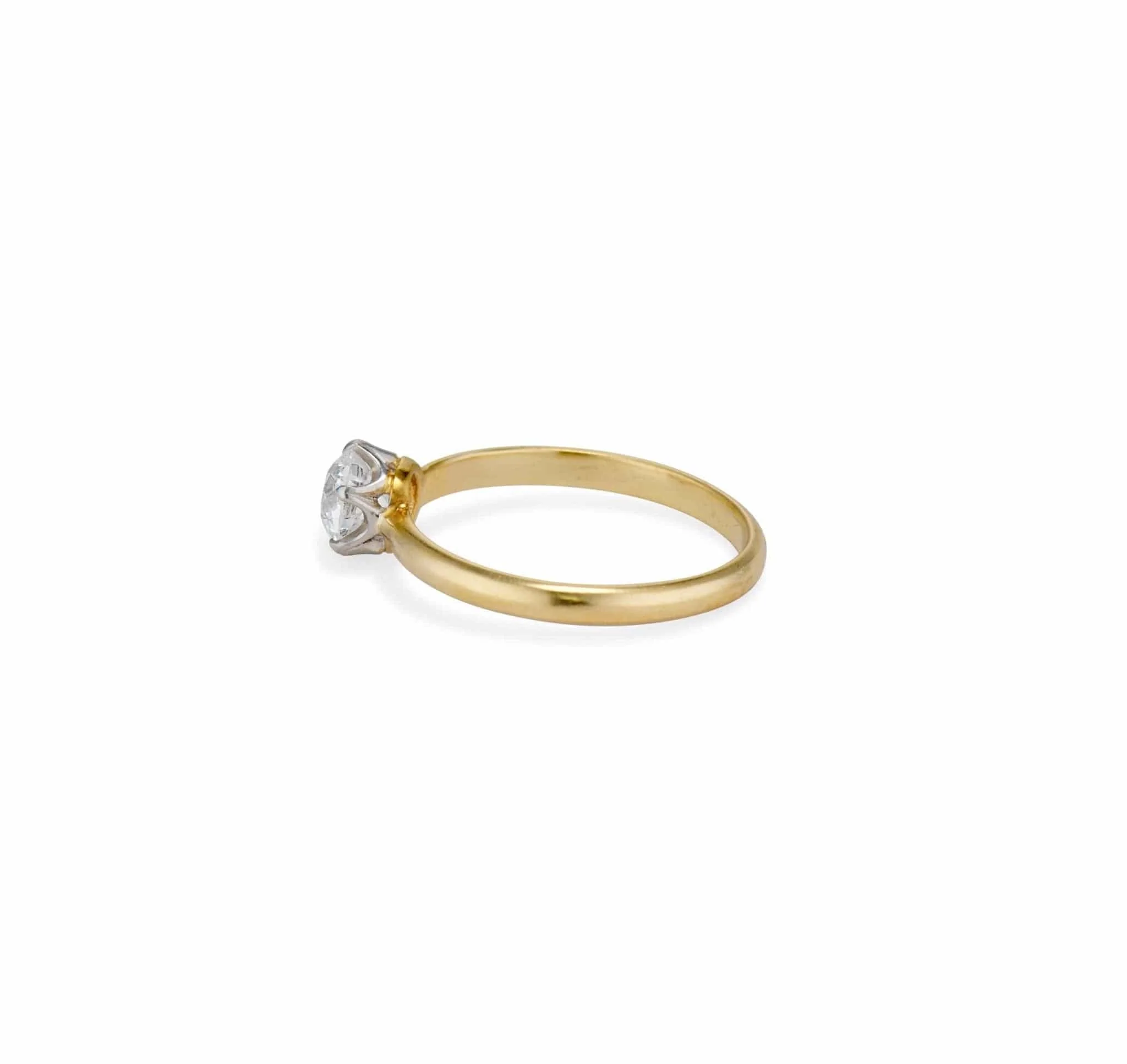 Classic Tiffany & Co. .91 Carat Old European Diamond Solitaire Engagement Ring - Image 3