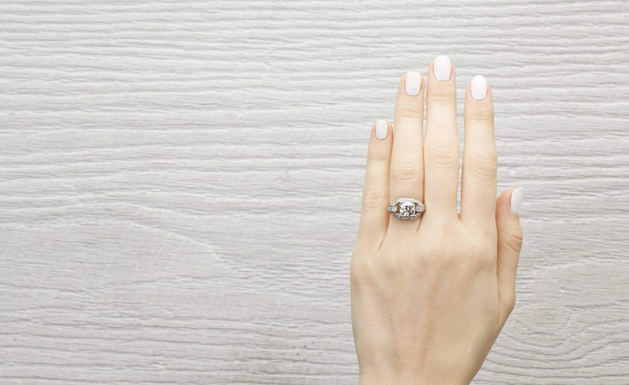 1.56 Carat Vintage Diamond Engagement Ring - Image 5