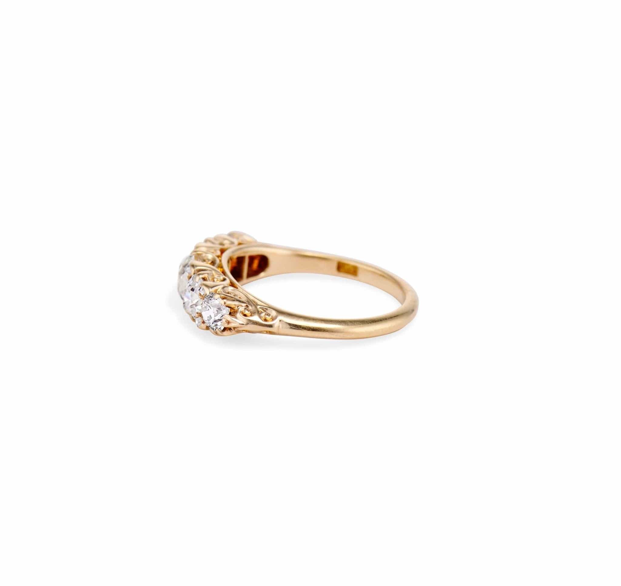 Victorian 1.76 5-Stone Diamond Ring, England - Image 3