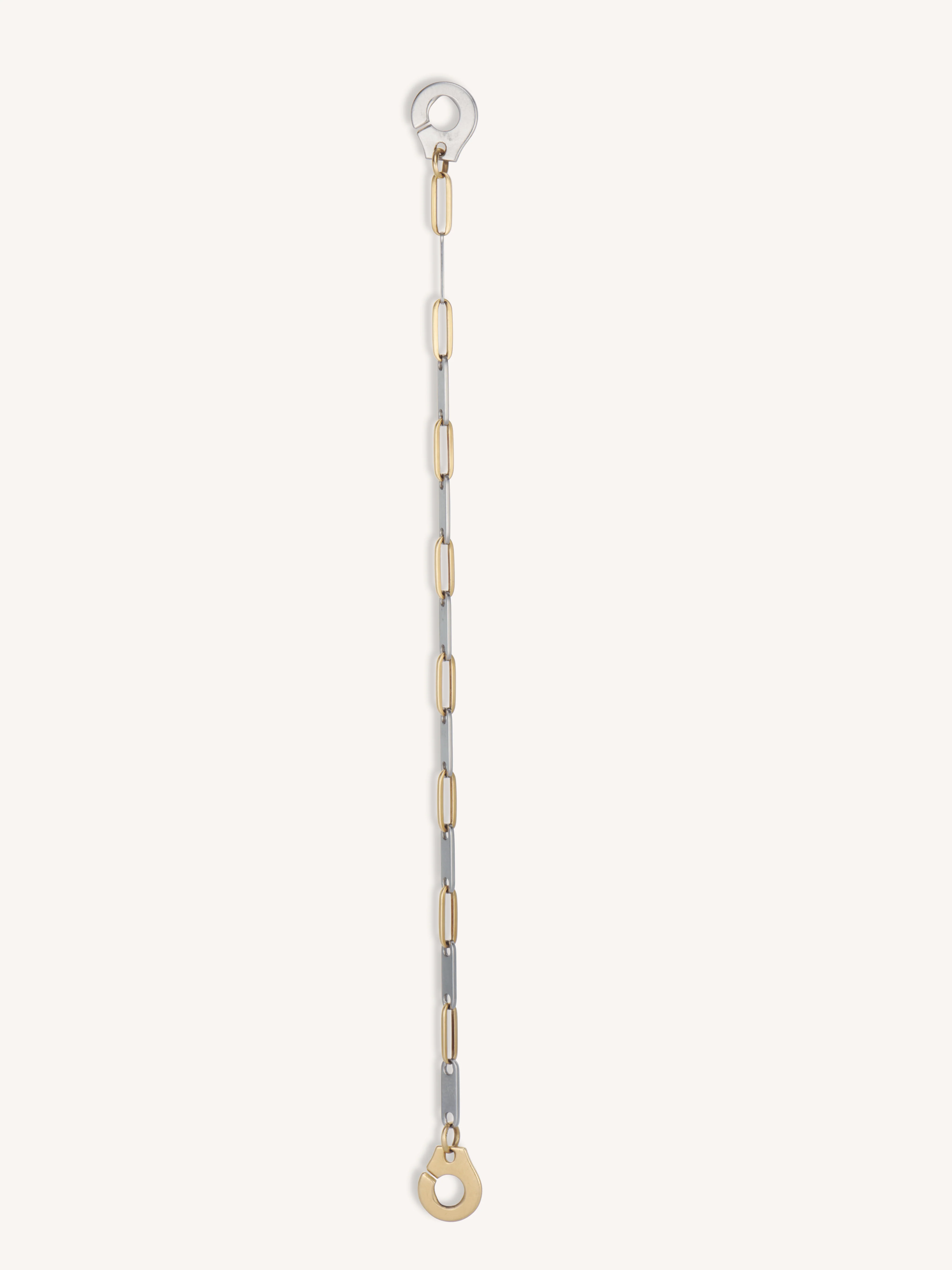 Vintage Dinh Van Menottes Stainless Steel and Gold Link Bracelet - Image 4